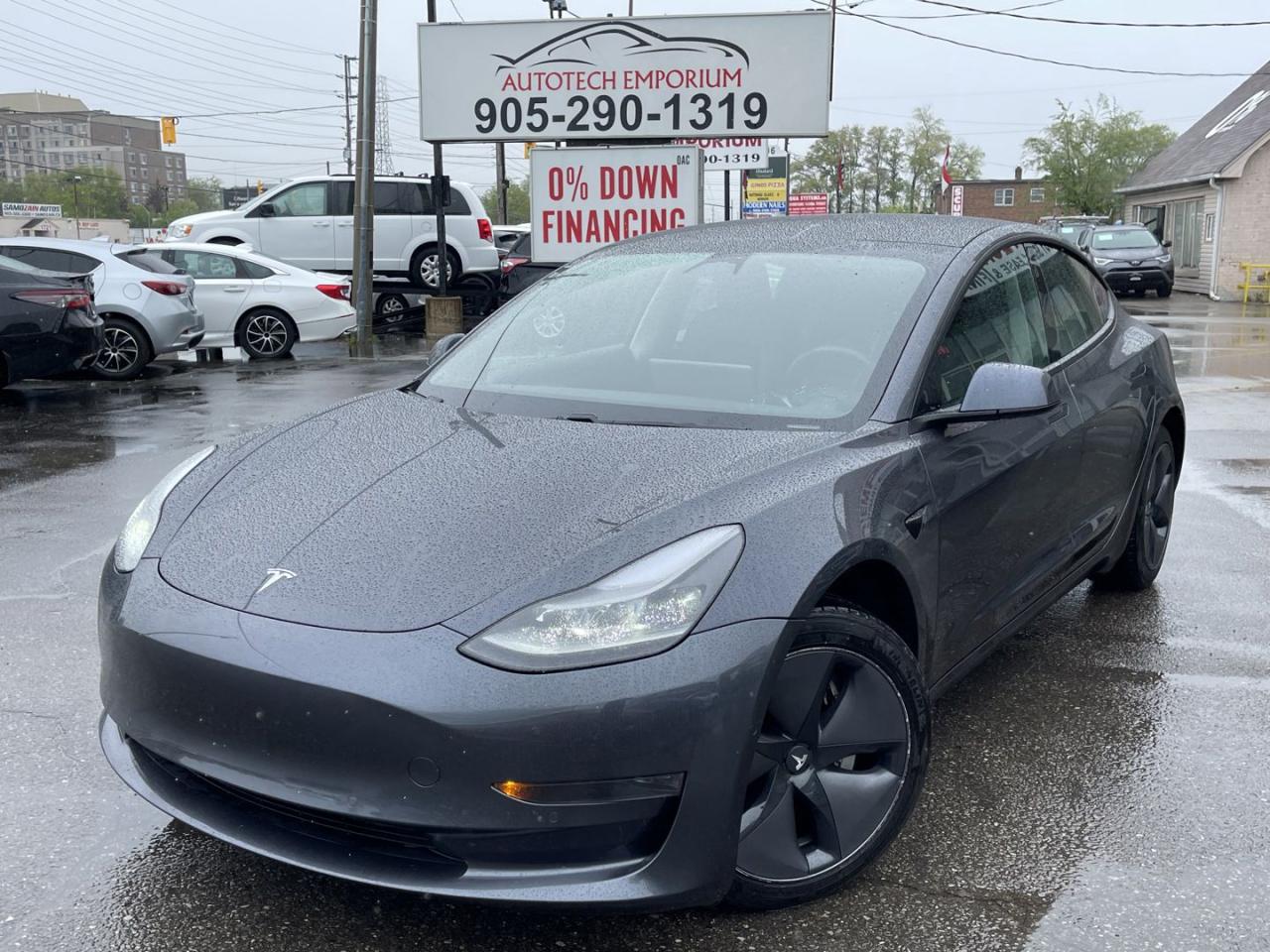 Used 2021 Tesla Model 3 SR Plus / Leather / Moonroof / Blind Spot Cam for sale in Mississauga, ON