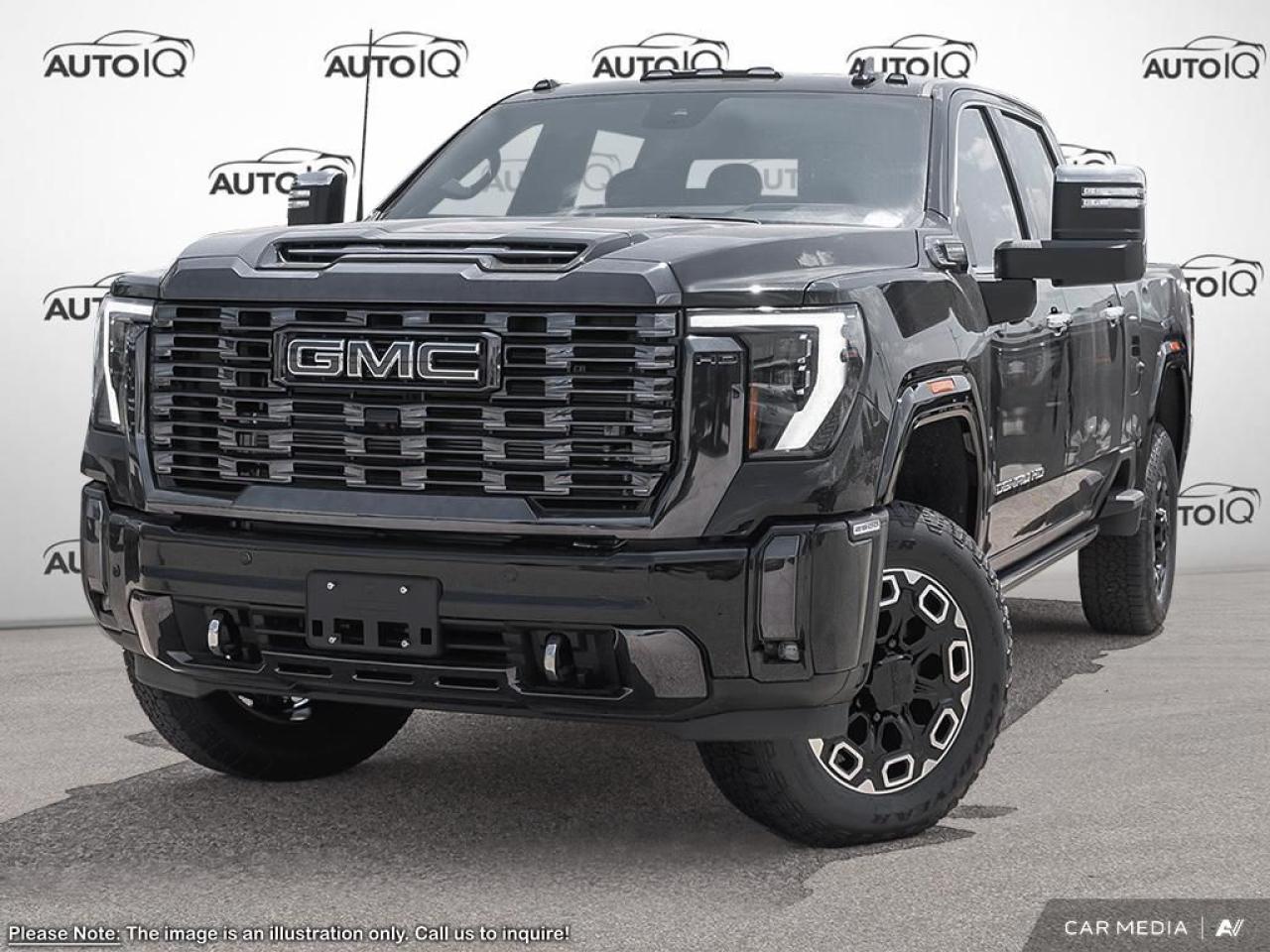 New 2025 GMC Sierra 2500 HD Denali Ultimate Preferred Equipment Group 5SB|ASSIST STEPS, PWR-RETRACTABLE WITH LED PERIMETER LIGHTING|REAR AXLE - 3.42 RATIO|GVWR: 5,330 KG (11,750 LB)|DURAMAX 6.6L V8 TURBO DIESEL|ALLISON 10-SPD  TRANS.|MAX TRAILE for sale in Tillsonburg, ON