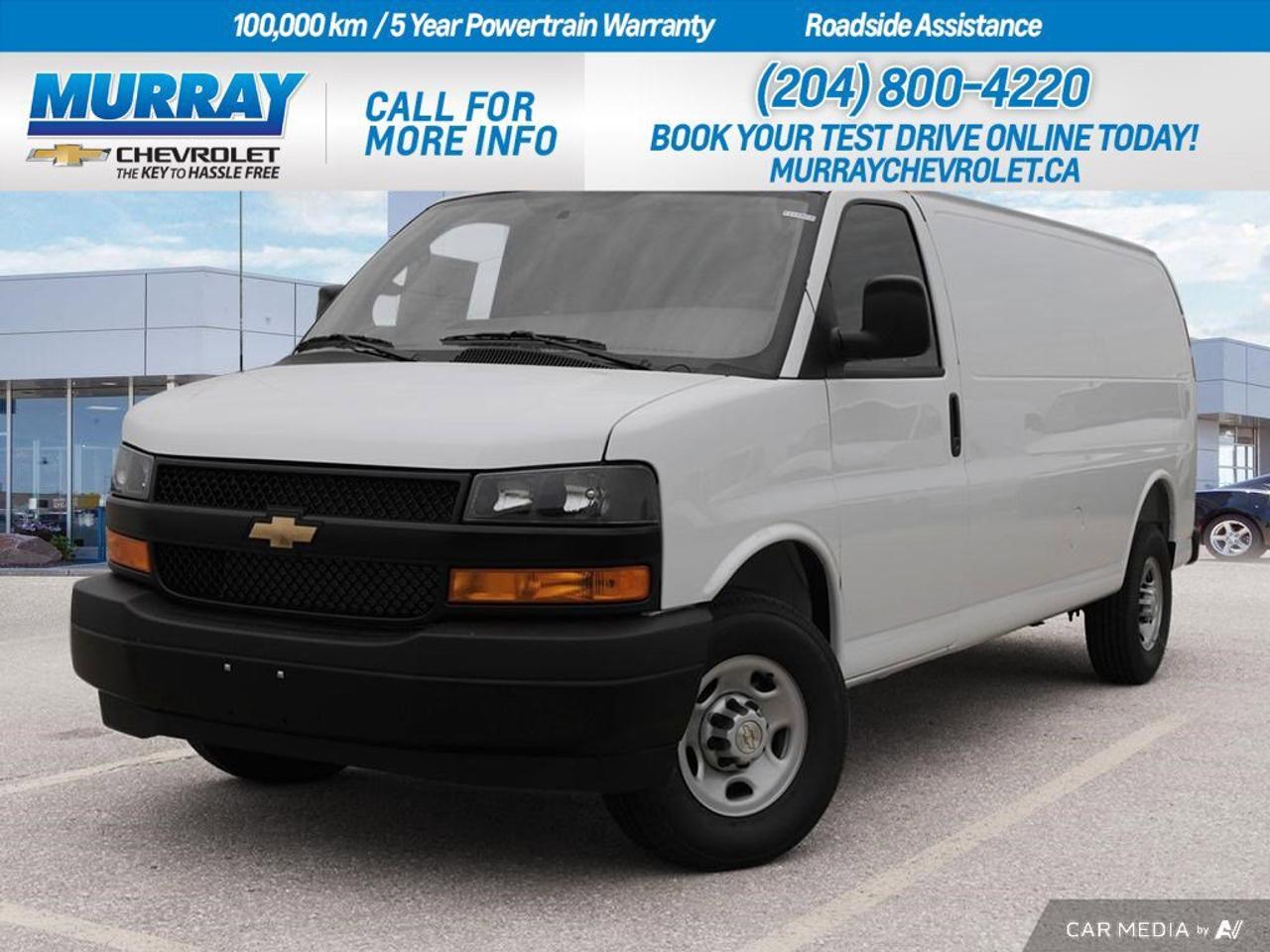 *ENGINE 4.3L V6 with Direct Injection and Variable Valve Timing* *LPO BLUETOOTH PHONE CONNECTION KIT* *TRANSMISSION 8-SPEED AUTOMATIC ELECTRONICALLY CONTROLLED*  Explore the streets of Winnipeg in the versatile and robust 2025 Chevrolet Express Cargo Van. This full-size cargo van is engineered to deliver unmatched performance and reliability, making it an ideal choice for businesses and individuals alike. The powerful 4.3L V6 engine, featuring direct injection and variable valve timing, provides ample horsepower and torque to handle any task with ease.  The vans advanced 8-speed automatic transmission offers seamless gear transitions, complemented by features like Cruise Grade Braking and Tap-Up/Tap-Down Driver Shift Control, ensuring a smooth and efficient drive. Enjoy the convenience of modern technology with the upfitter-installed Bluetooth Phone Connection Kit, allowing for easy hands-free calling and music streaming, enhancing your driving experience.  Whether navigating through the bustling city or the vast open roads of the surrounding area, the Chevrolet Express Cargo Van is equipped to meet your needs. Its practical design includes front bucket seats with custom cloth trim and a swing-out storage bin, offering comfort and functionality. With additional features like a heavy-duty locking rear differential, remote vehicle starter system, and driver convenience package, this van is tailored for versatility and comfort.  Dealer Permit #1740