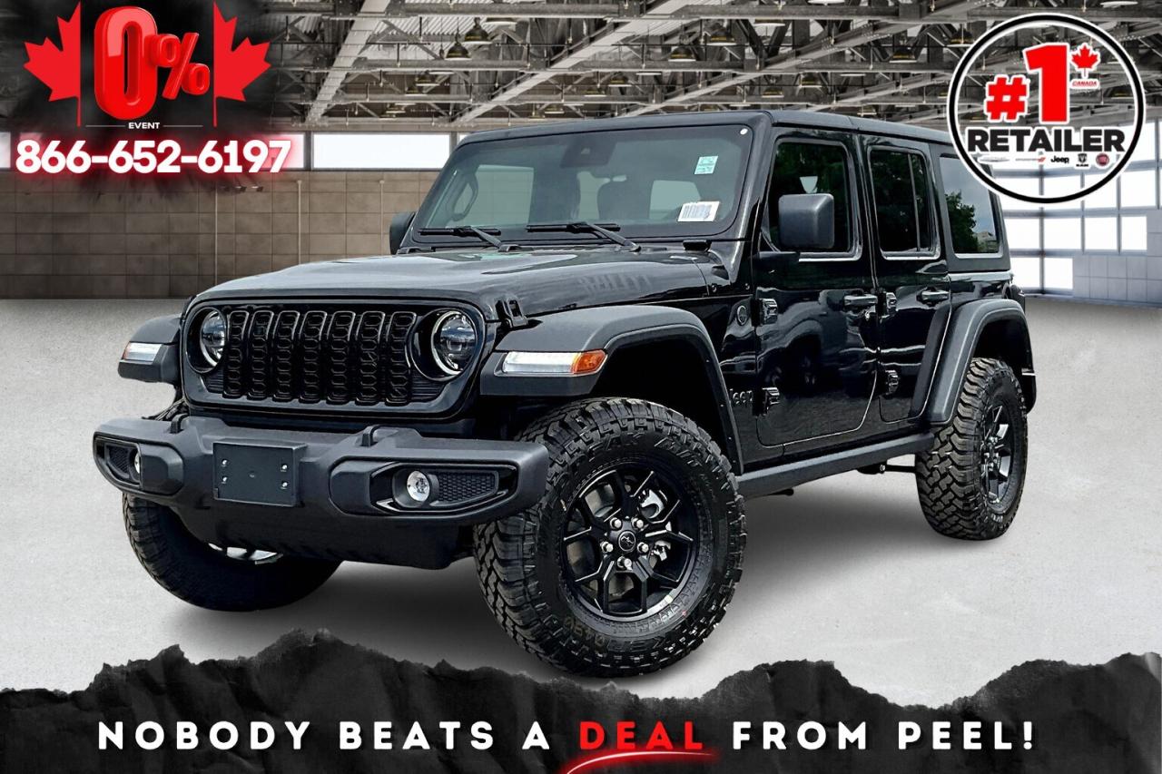 New 2025 Jeep Wrangler WILLYS 4DR | Safety&Tech&Conv Grp | Hardtop for sale in Mississauga, ON