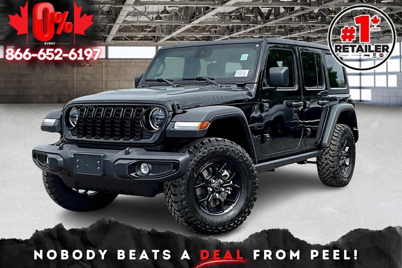 New 2025 Jeep Wrangler WILLYS 4DR | Safety&Tech&Conv Grp | Hardtop for sale in Mississauga, ON