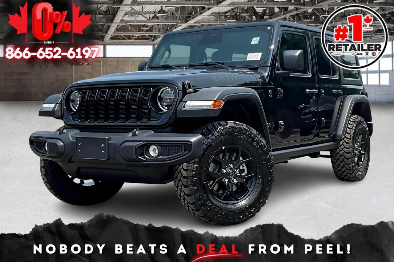 New 2025 Jeep Wrangler WILLYS 4DR | Hardtop | R Start | Htd Seats & Wheel for sale in Mississauga, ON