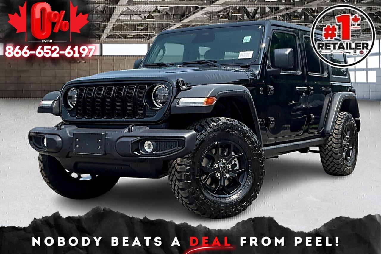 New 2025 Jeep Wrangler WILLYS 4DR | Hardtop | R Start | Htd Seats & Wheel for sale in Mississauga, ON