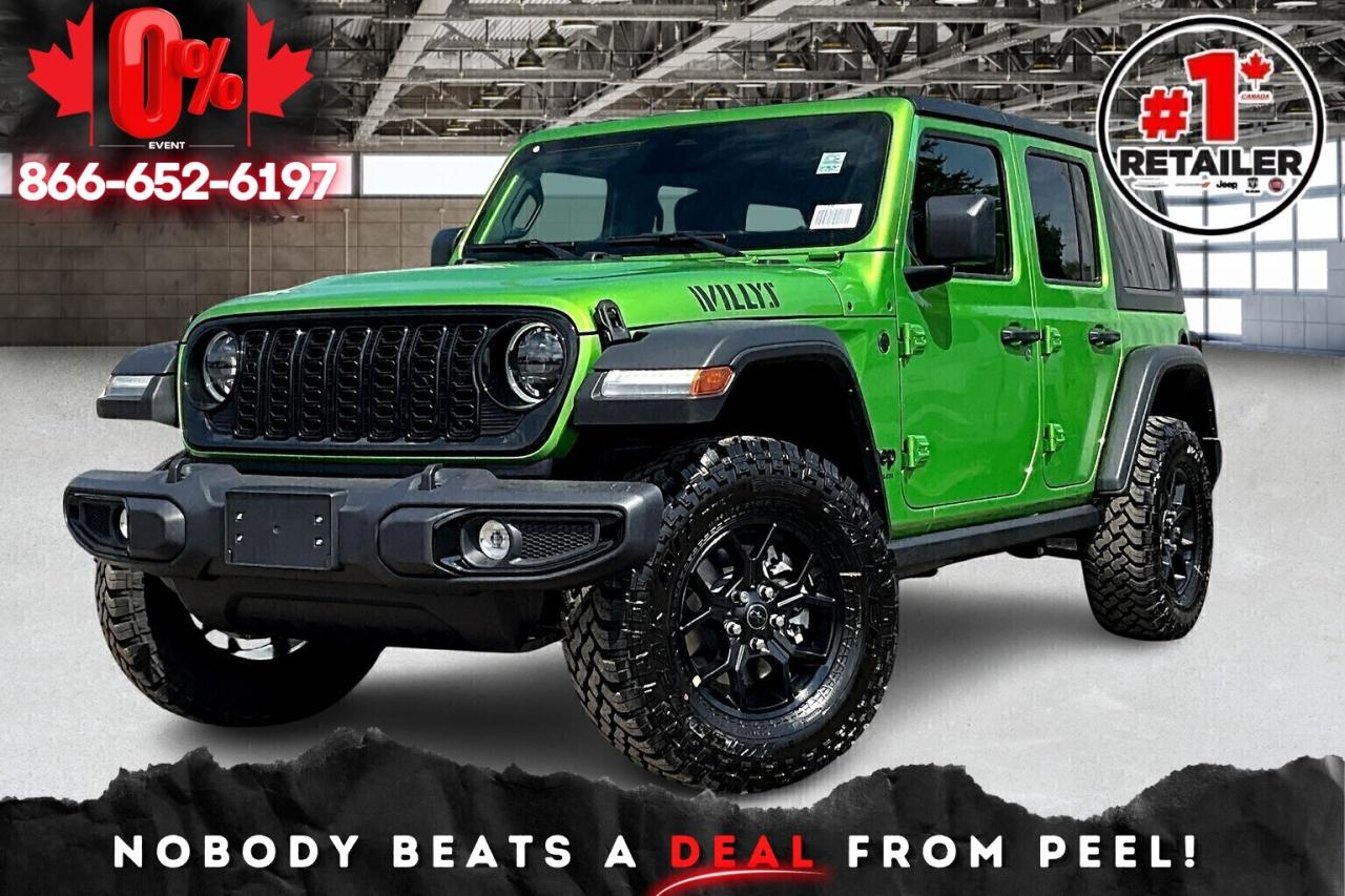 New 2025 Jeep Wrangler WILLYS 4 DOOR | Hardtop | Heated Seats & Wheel for sale in Mississauga, ON