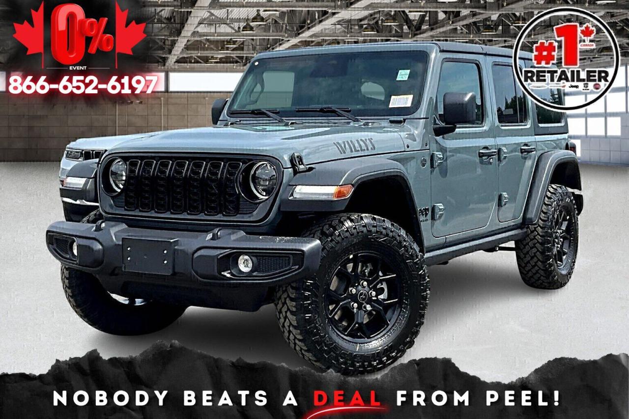 New 2025 Jeep Wrangler Willys 4 Door | Tech & Conv Grp | Hardtop | 4X4 for sale in Mississauga, ON