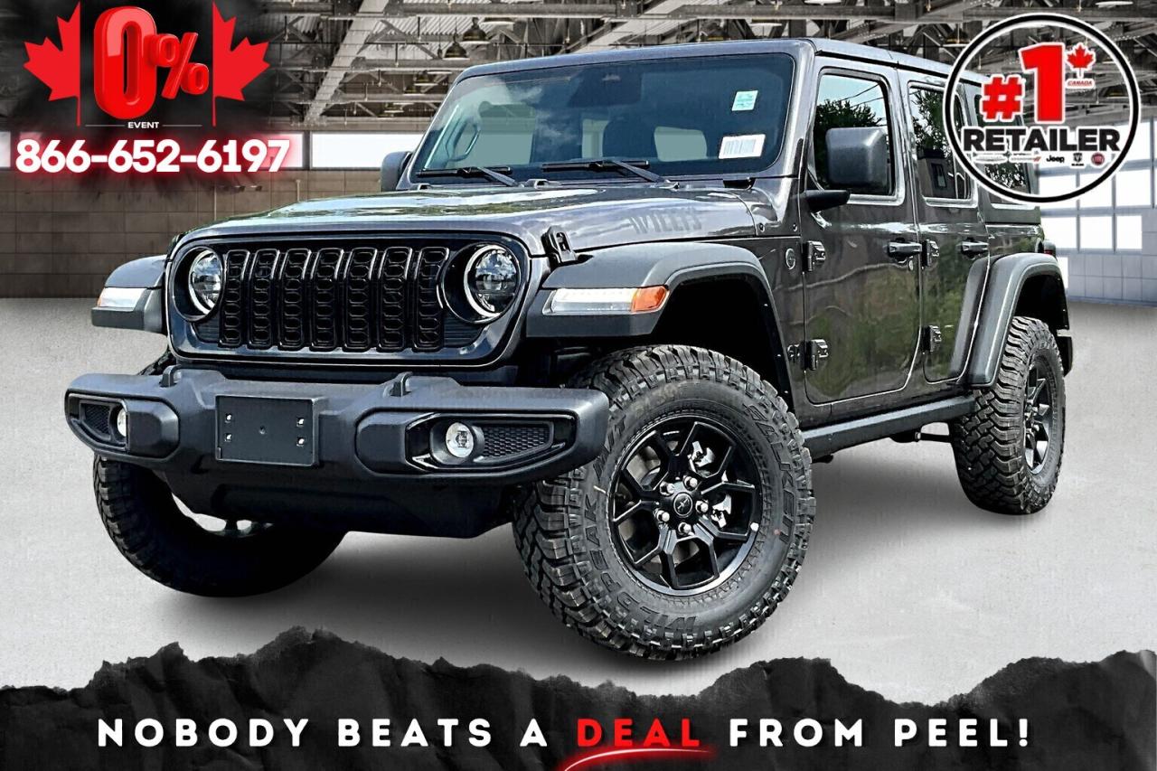 New 2025 Jeep Wrangler WILLYS 4 DOOR | Hardtop | Heated Seats & Wheel for sale in Mississauga, ON