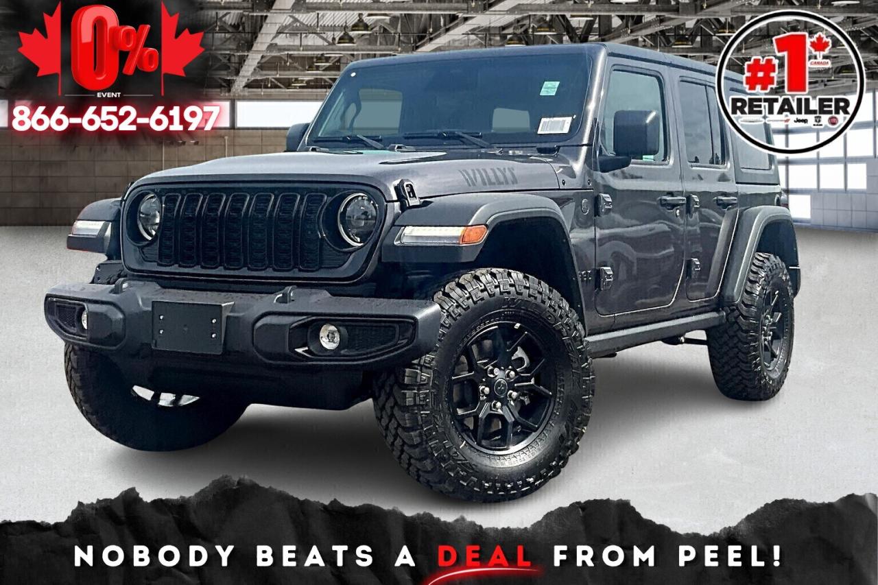 New 2025 Jeep Wrangler Willys 4 Door | Tech & Conv Grp | Hardtop | 4X4 for sale in Mississauga, ON