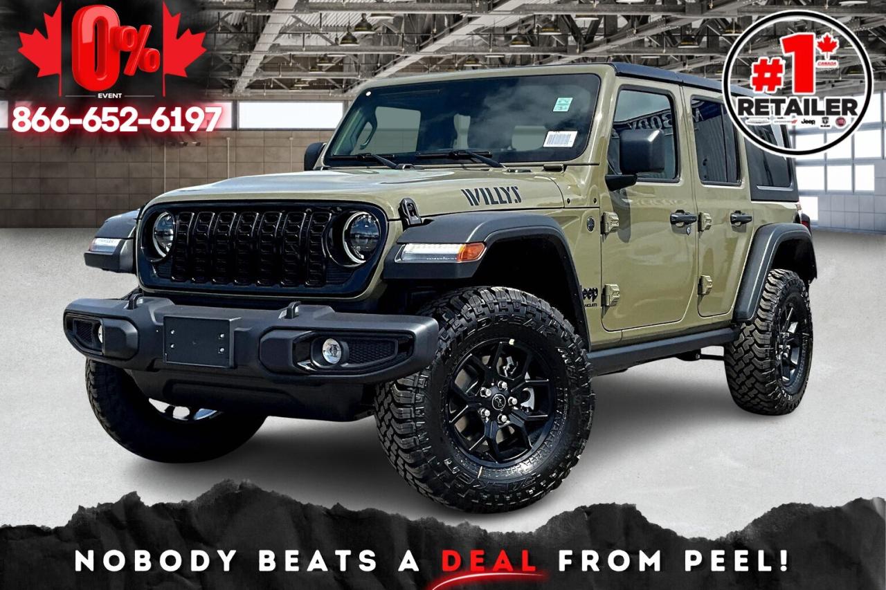 New 2025 Jeep Wrangler WILLYS 4DR | Hardtop | R Start | Htd Seats & Wheel for sale in Mississauga, ON