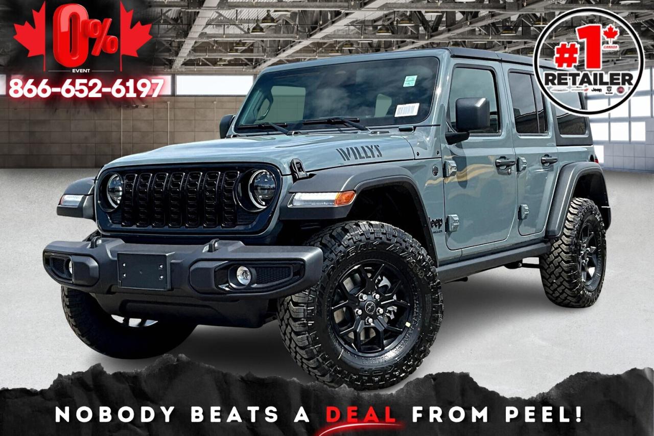 New 2025 Jeep Wrangler WILLYS 4DR | Tech & Conv Grp | Hardtop | 4x4 for sale in Mississauga, ON