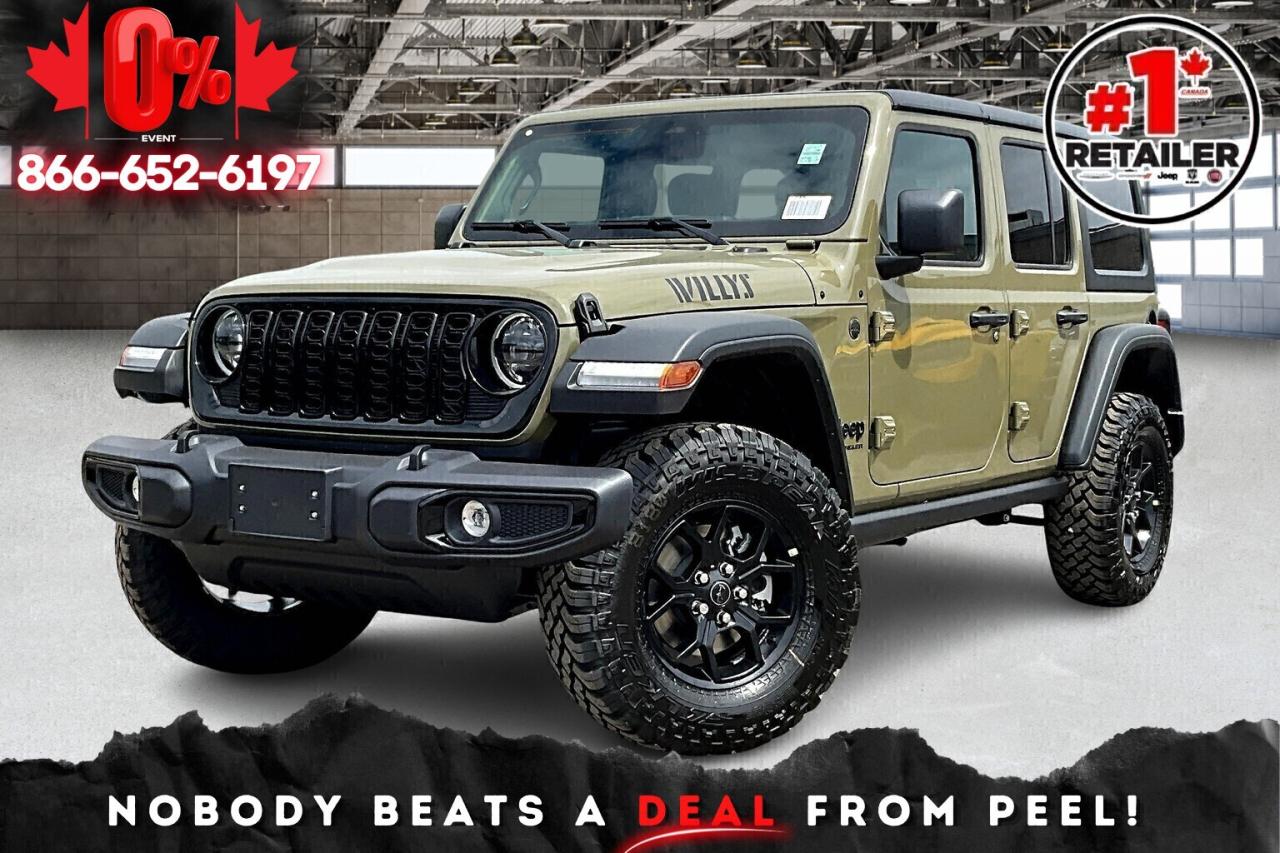 New 2025 Jeep Wrangler WILLYS 4DR | Tech & Conv Grp | Hardtop | 4x4 for sale in Mississauga, ON