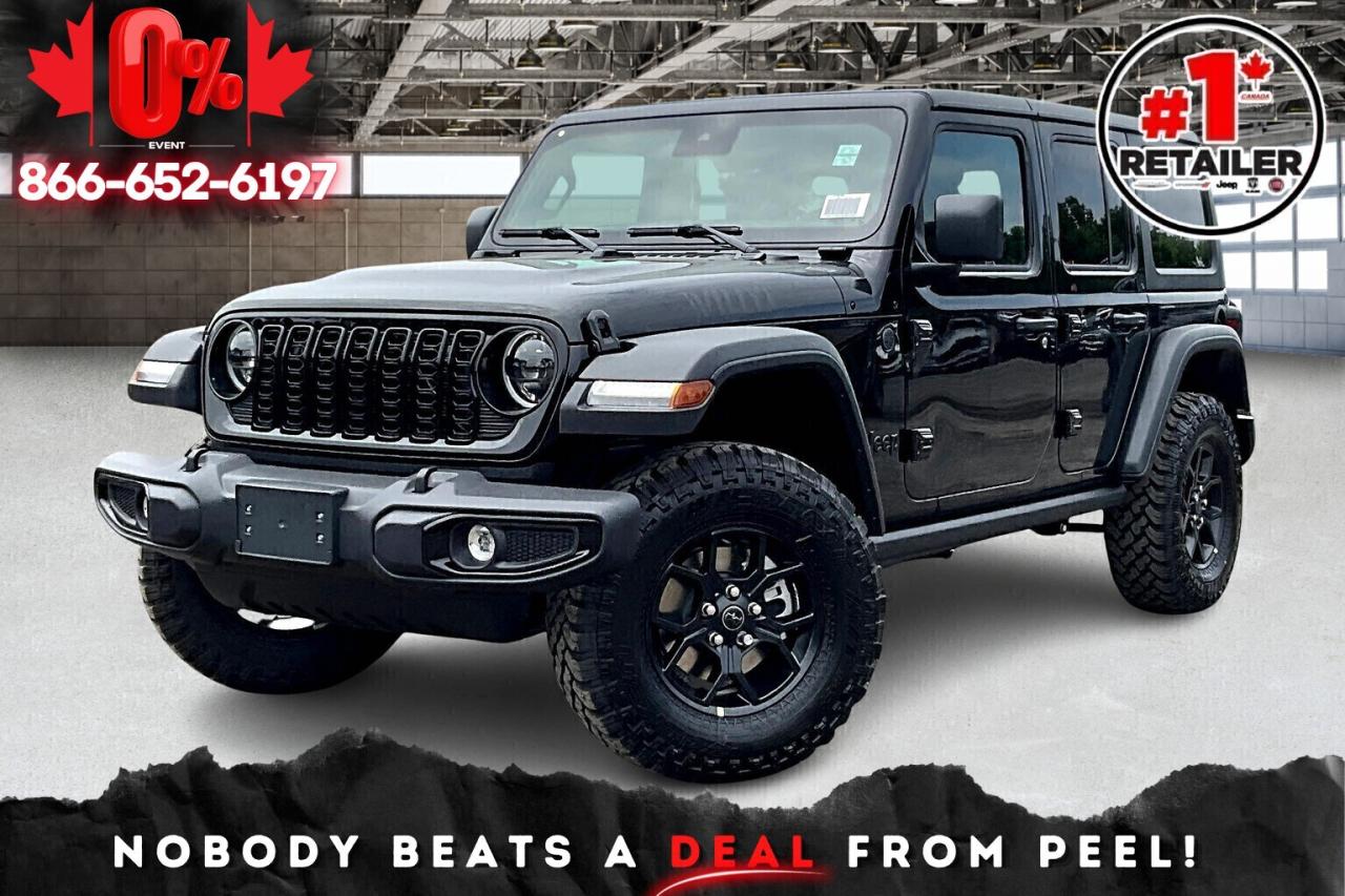 New 2025 Jeep Wrangler WILLYS 4DR | Hardtop | R Start | Htd Seats & Wheel for sale in Mississauga, ON