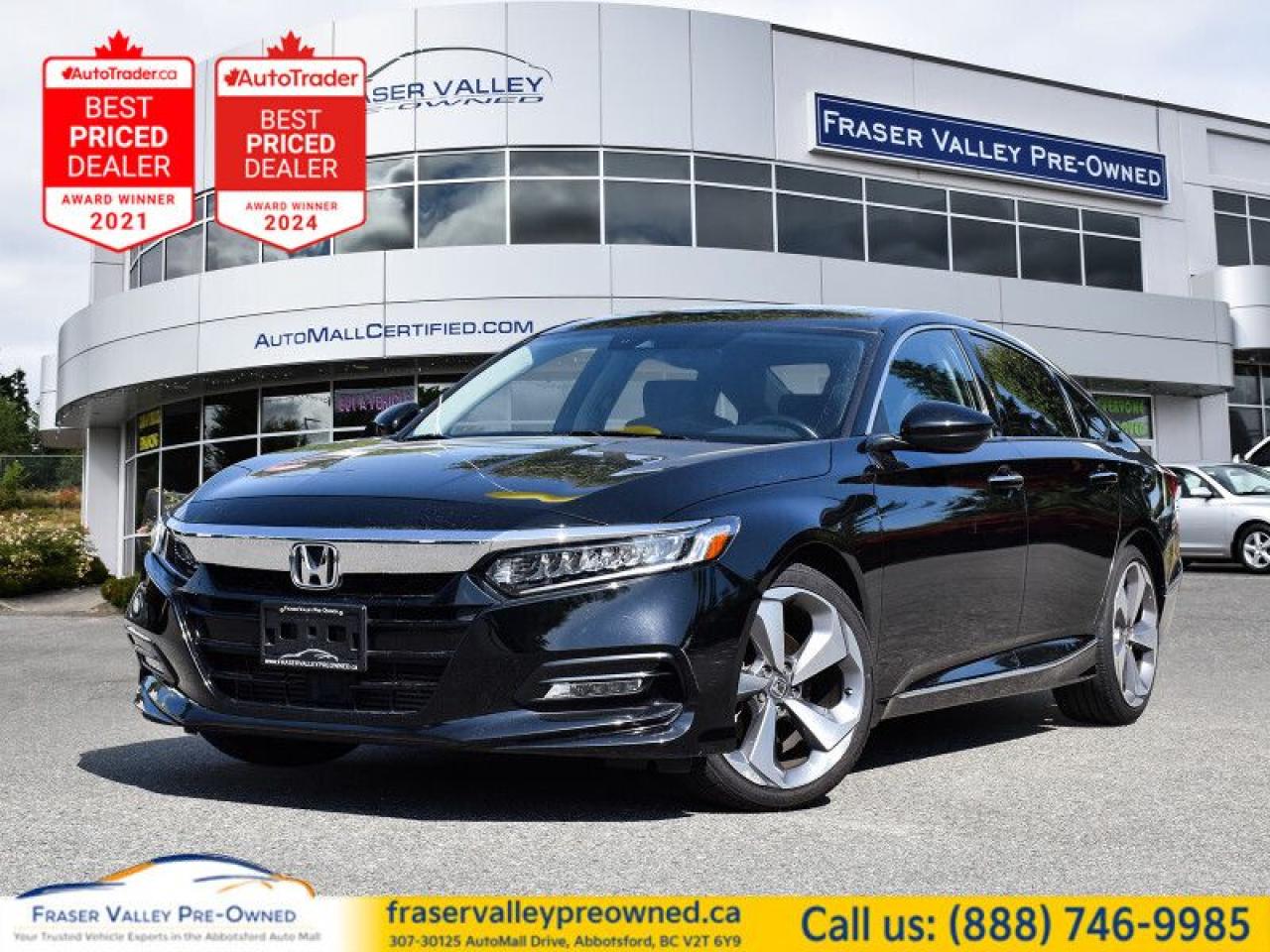 Used 2020 Honda Accord Sedan Touring  - Moonroof -  Navigation - $144.05 /Wk for sale in Abbotsford, BC