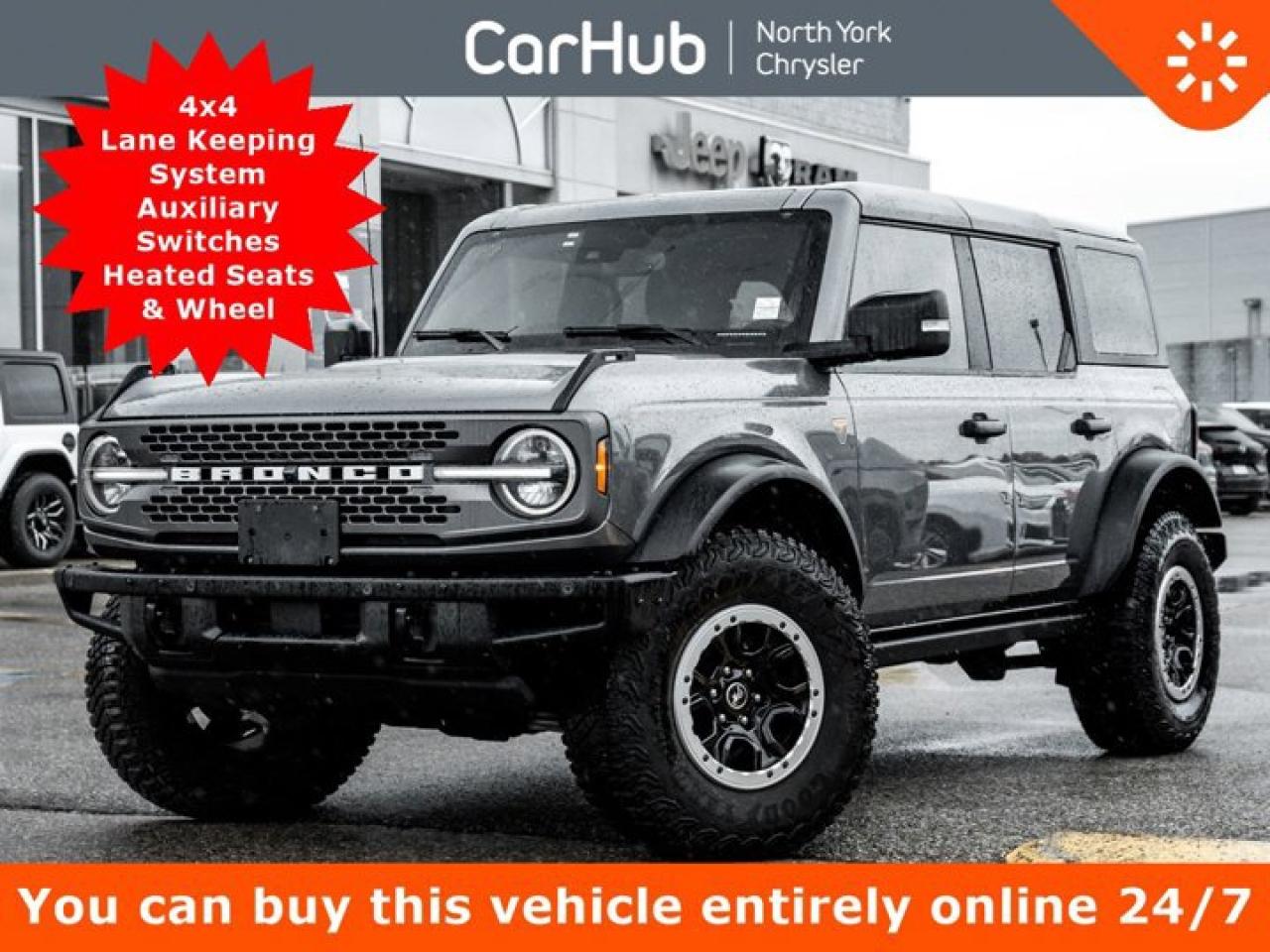 Used 2024 Ford Bronco Badlands 4x4 Lane Keeping Sys Aux Switches Heated Seats & Wheel for sale in Thornhill, ON