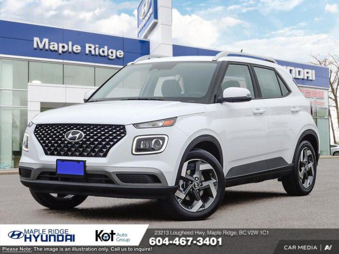 New 2025 Hyundai Venue Ultimate IVT w/Black Interior for sale in Maple Ridge, BC