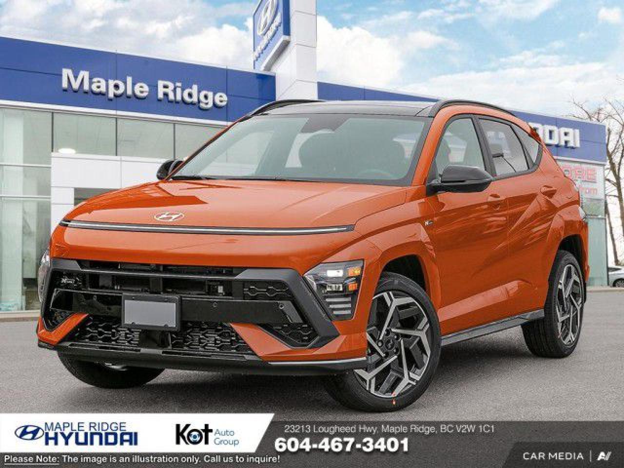 New 2025 Hyundai KONA 1.6T N Line AWD w/Two-Tone Roof for sale in Maple Ridge, BC