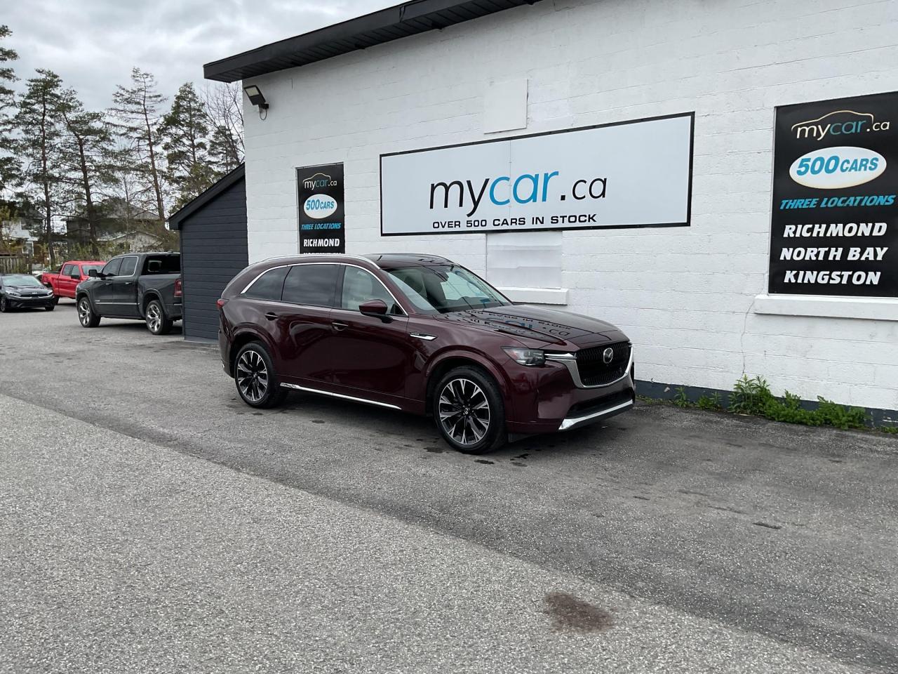 Used 2024 Mazda CX-90 MHEV Signature 3.3L SIGNATURE AWD!!!   SUNROOF. HEATED SEATS. LEATHER. BACKUP CAM. BLUETOOTH. A/C. CRUISE. PWR GROU for sale in Kingston, ON