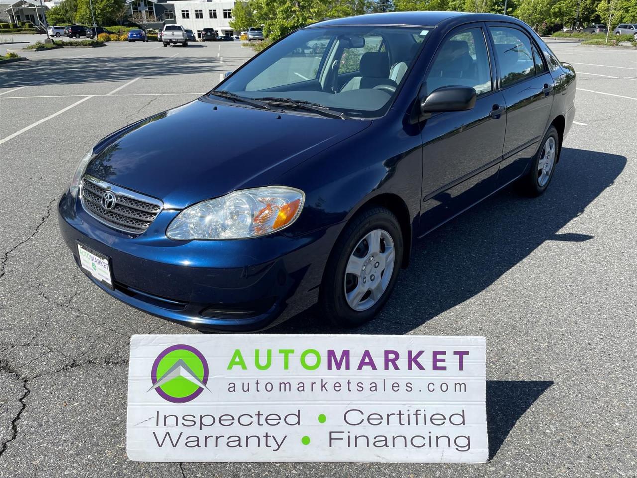 Used 2007 Toyota Corolla AUTO, A/C, P/LOCKS, FINANCING, WARRANTY, INSPECTED W/BCAA MBSHP! for sale in Surrey, BC