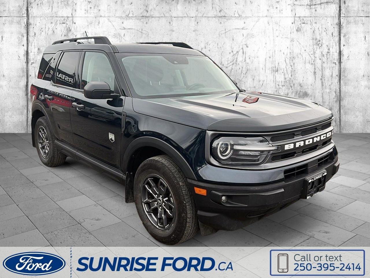 Used 2023 Ford Bronco Sport Big Bend, FORD CO-PILOT360 ASSIST+, REAR PARKING SENSORS, WIRELESS CHARGING PAD, KEYLESS ENTRY PAD, RAIN SENSING WIPERS, AUTO HIGH BEAMS for sale in 100 Mile House, BC