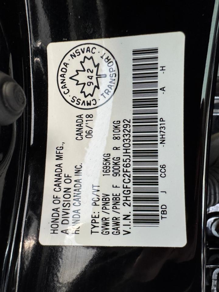 2018 Honda Civic SE+Adaptive Cruise+Lane Keep Assist+Remote Start Photo100
