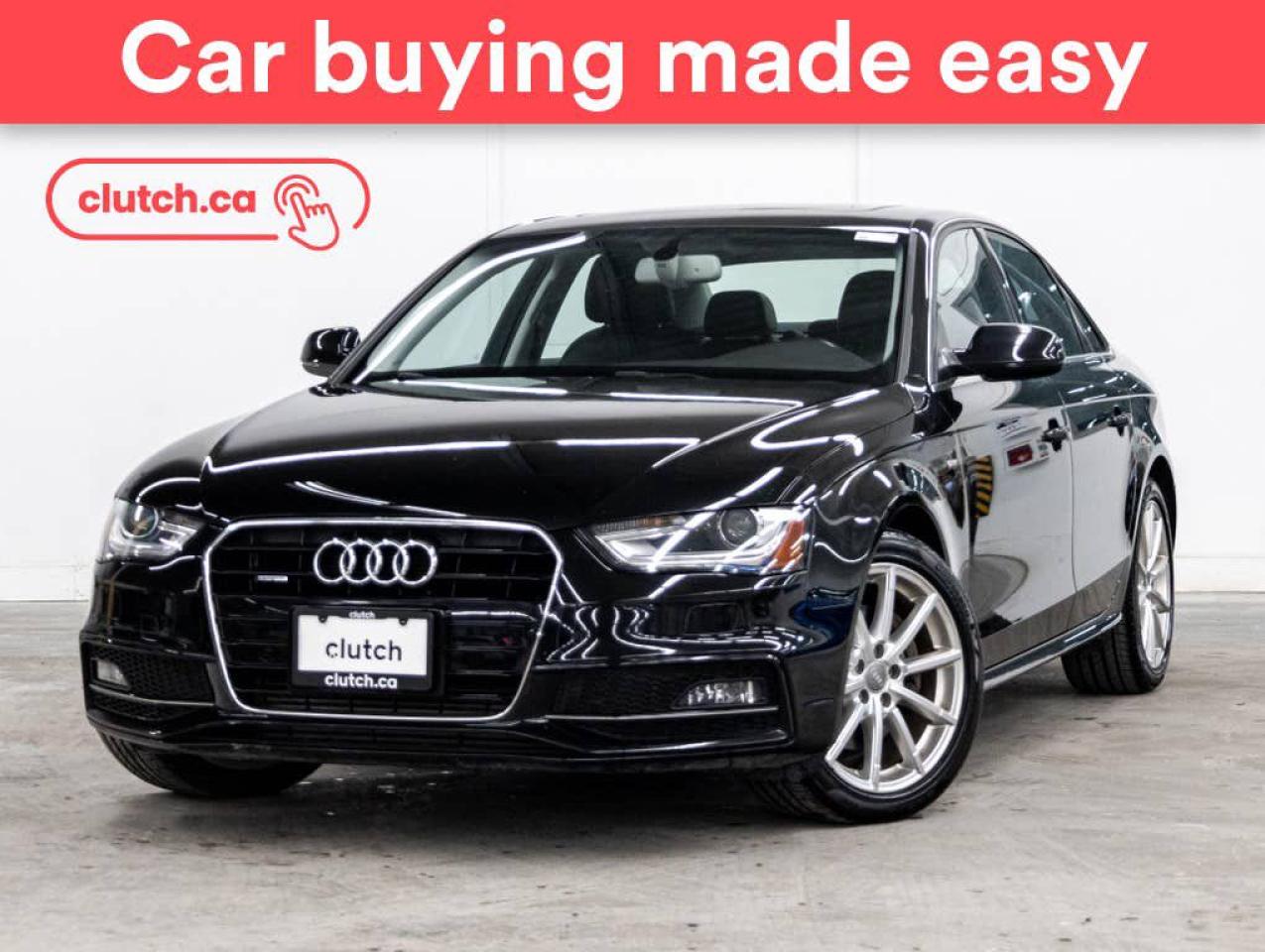 Used 2016 Audi A4 Progressive Plus AWD w/ Nav, Power Moonroof, Heated Front Seats for sale in Toronto, ON