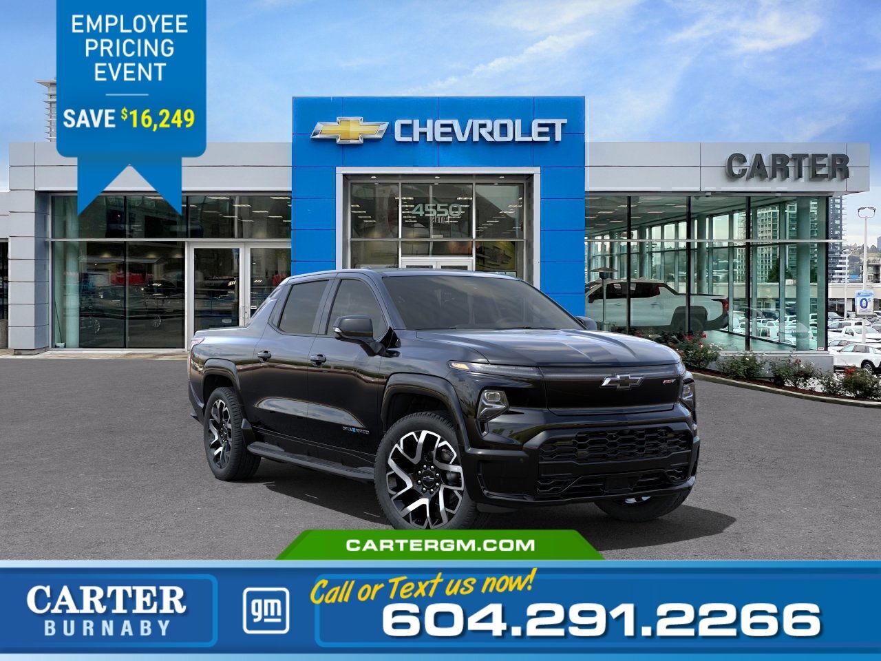 New 2024 Chevrolet Silverado EV RST 4WD | UP TO 628 KM. RANGE/POWER SEAT/HD VISION for sale in Burnaby, BC