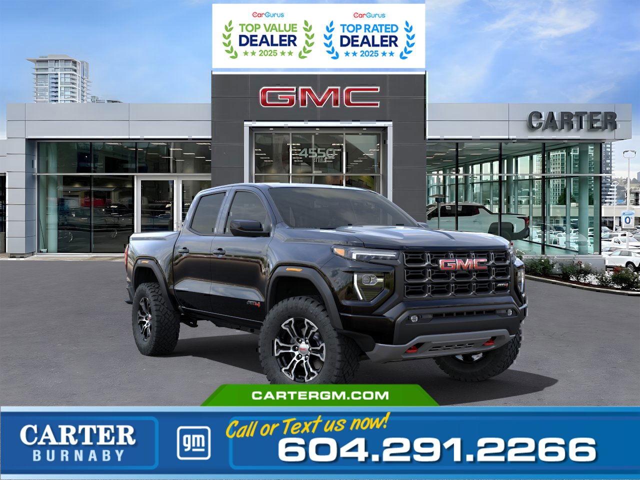 New 2025 GMC Canyon AT4 4WD | 2.7L TURBOMAX ENGINE/TRAILERING SYSTEM for sale in Burnaby, BC