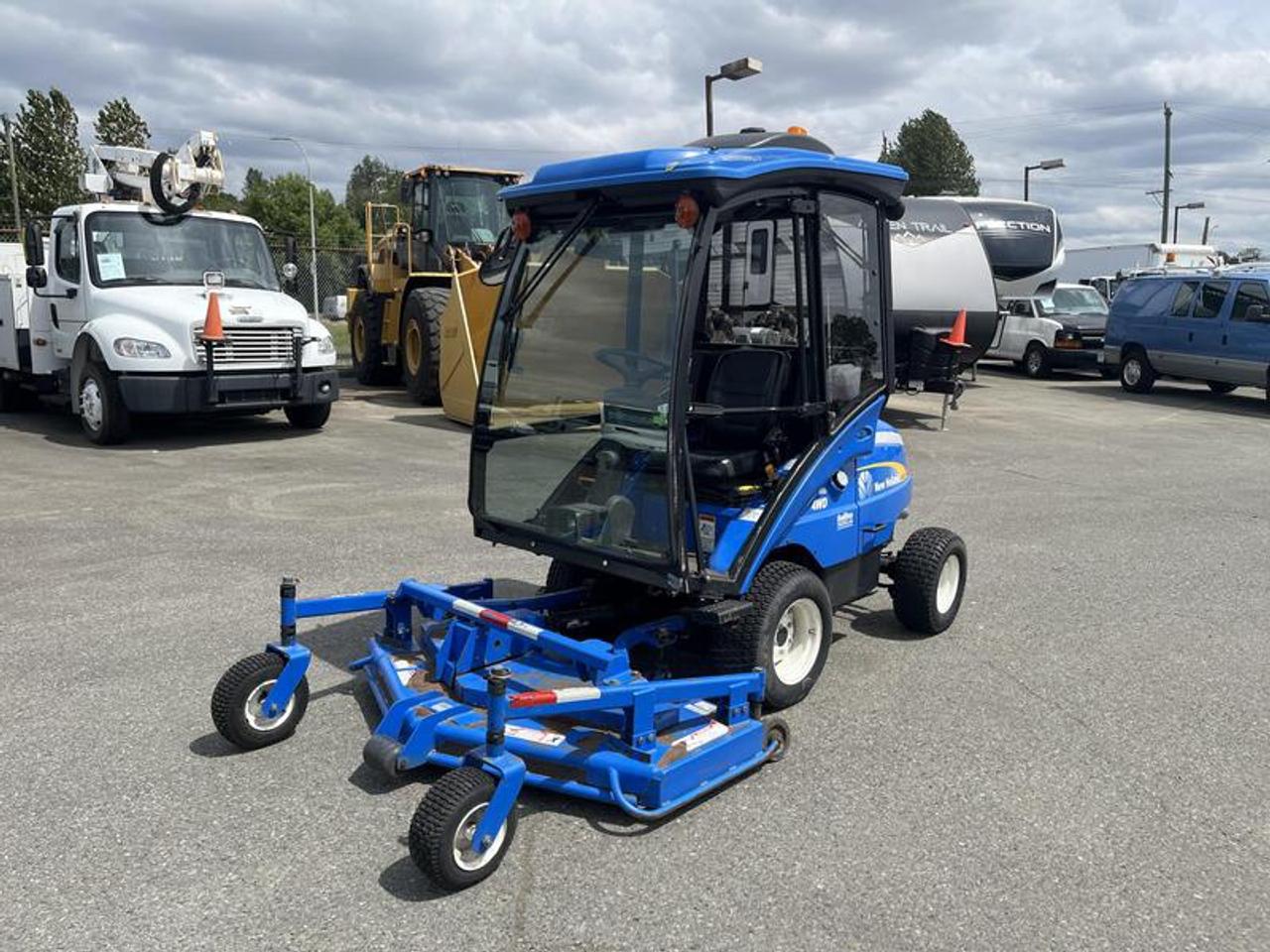 2011 New Holland G6035 Front mounted 60-inch mower deck Diesel, Engine Size: 3 Cylinder, Engine Hours: 329.4
Body Style: Single Seater Tractor, Drive 4 Wheel
Front Tires: Carlisle 23x10.50-12
Rear Tires: Carlisle 20x8.00-10, Amber light - operable
Air conditioning,Transmission: Automatic, Comes with registration. This listing is a former municipality asset, the next owner will be the second owner.  $14,950.00 plus $375 processing fee, $15,325.00 total payment obligation before taxes.  Sale price until August 29, 2026, 4:00 PM PDT. Listing report, warranty, contract commitment cancellation fee, financing available on approved credit (some limitations and exceptions may apply). All above specifications and information is considered to be accurate but is not guaranteed and no opinion or advice is given as to whether this item should be purchased. We do not allow test drives due to theft, fraud, acts of vandalism and undetectable impaired driving. Instead we provide the following benefits: Complimentary Warranty (with options to extend), Limited Money Back Satisfaction Guarantee on Fully Completed Contracts, Contract Commitment Cancellation, and an Open-Ended Sell-Back Option. Ask seller for details or call 604-522-REPO(7376) to confirm listing availability.