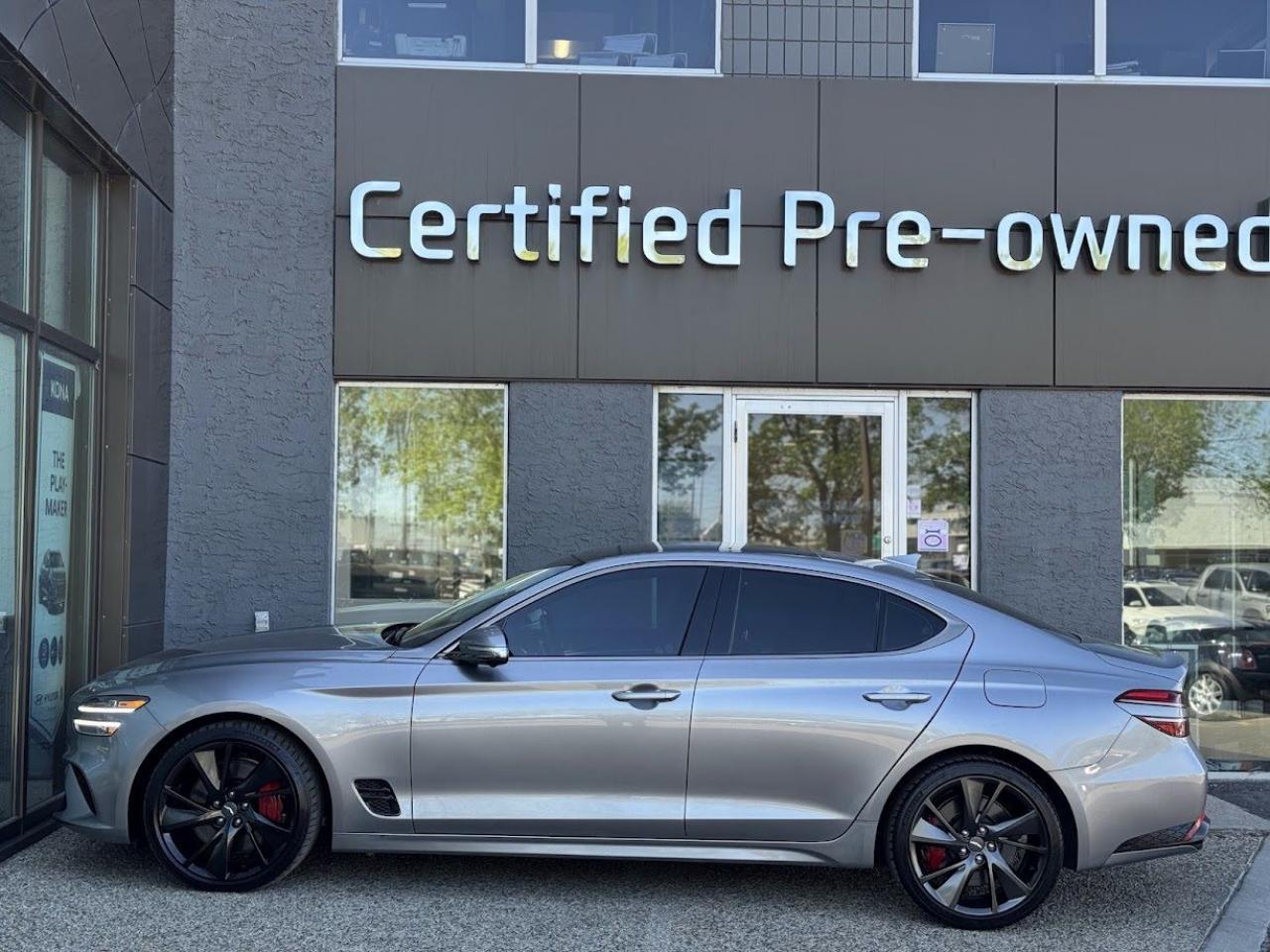 Used 2022 Genesis G70 SPORT w/ TWIN-TURBOCHARGED / QUILTED LEATHER / AWD for sale in Calgary, AB