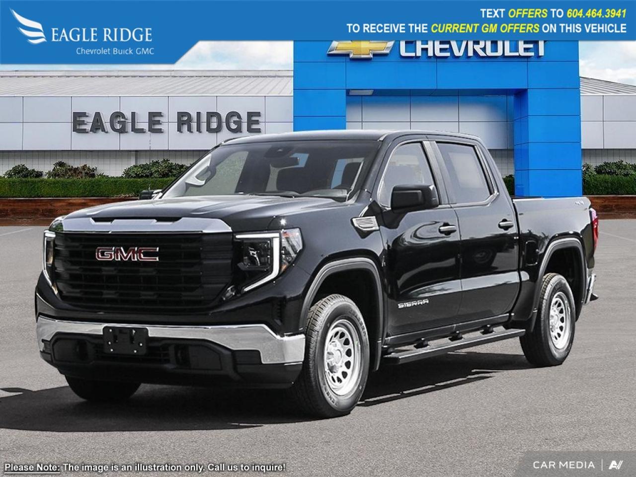 New 2025 GMC Sierra 1500 Pro HD Rear Vision Camera, Hitch Guidance, LED Cargo Area Lighting, Power Door Locks, Power Front Windows w/Driver Express Up/Down, Power Front Windows w/Passenger Express Down, for sale in Coquitlam, BC