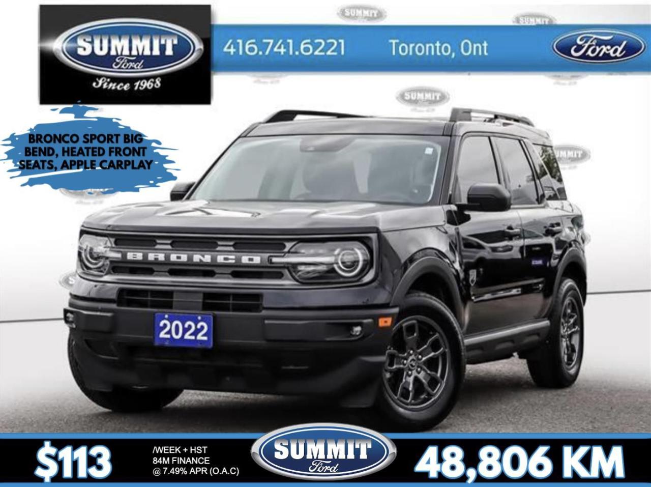 Used 2022 Ford Bronco Sport BIG BEND for sale in Etobicoke, ON