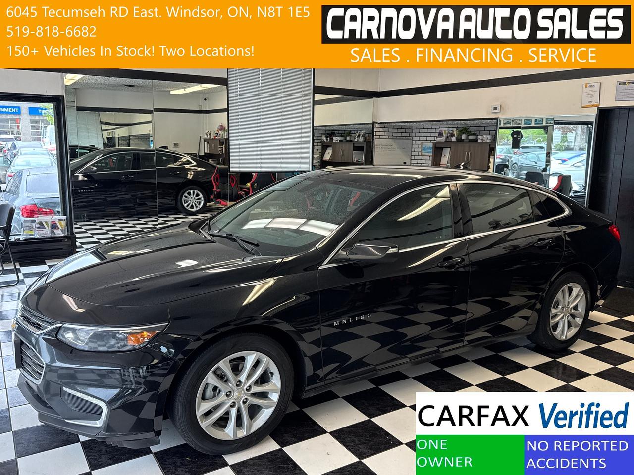 2018 Chevrolet Malibu LT+New Brakes+Camera+Remote Start+CLEAN CARFAX Photo0