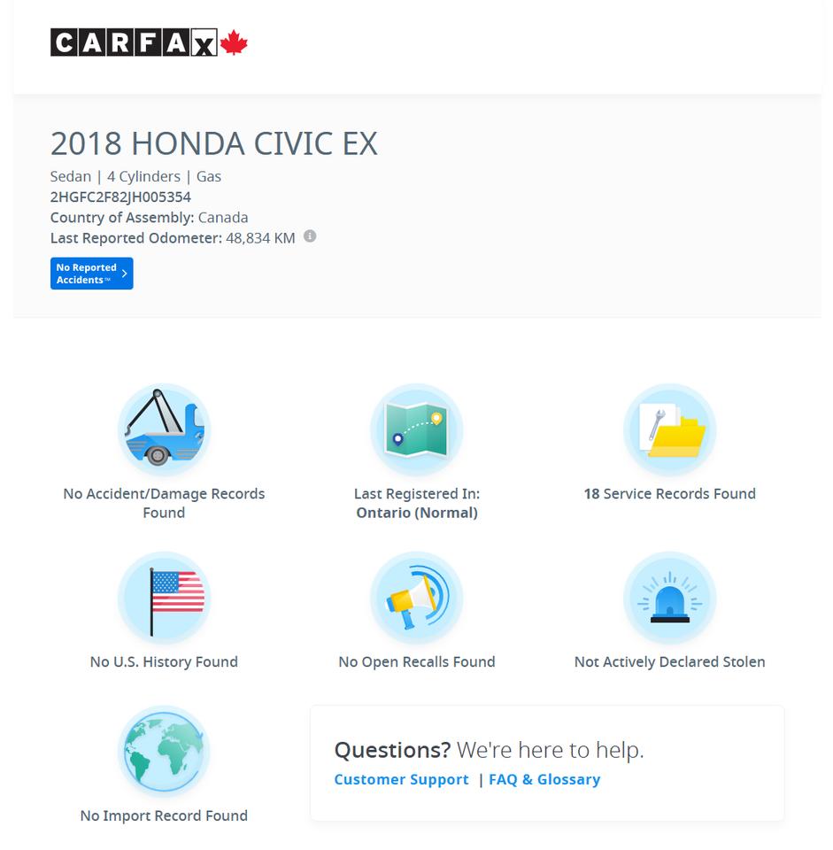 2018 Honda Civic EX+New Tires+Roof+Adaptive Cruise+CLEAN CARFAX Photo