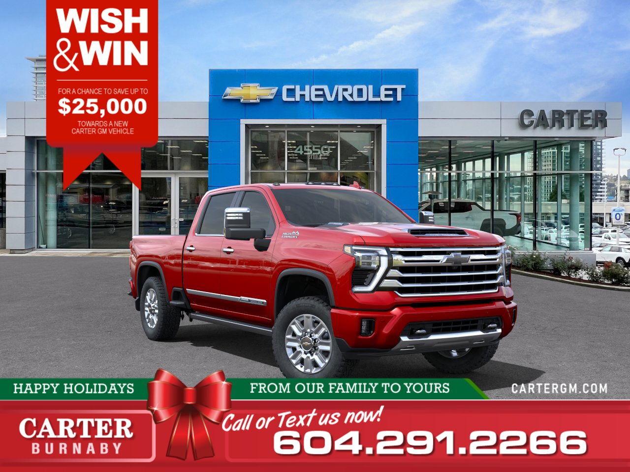 New 2025 Chevrolet Silverado 3500HD HIGH COUNTRY 4WD | WISH & WIN - SAVE UP TO $25,000 for sale in Burnaby, BC
