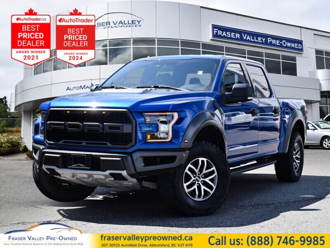 Used 2017 Ford F-150 Raptor  - Leather Seats -  Bluetooth - $273.86 /Wk for sale in Abbotsford, BC