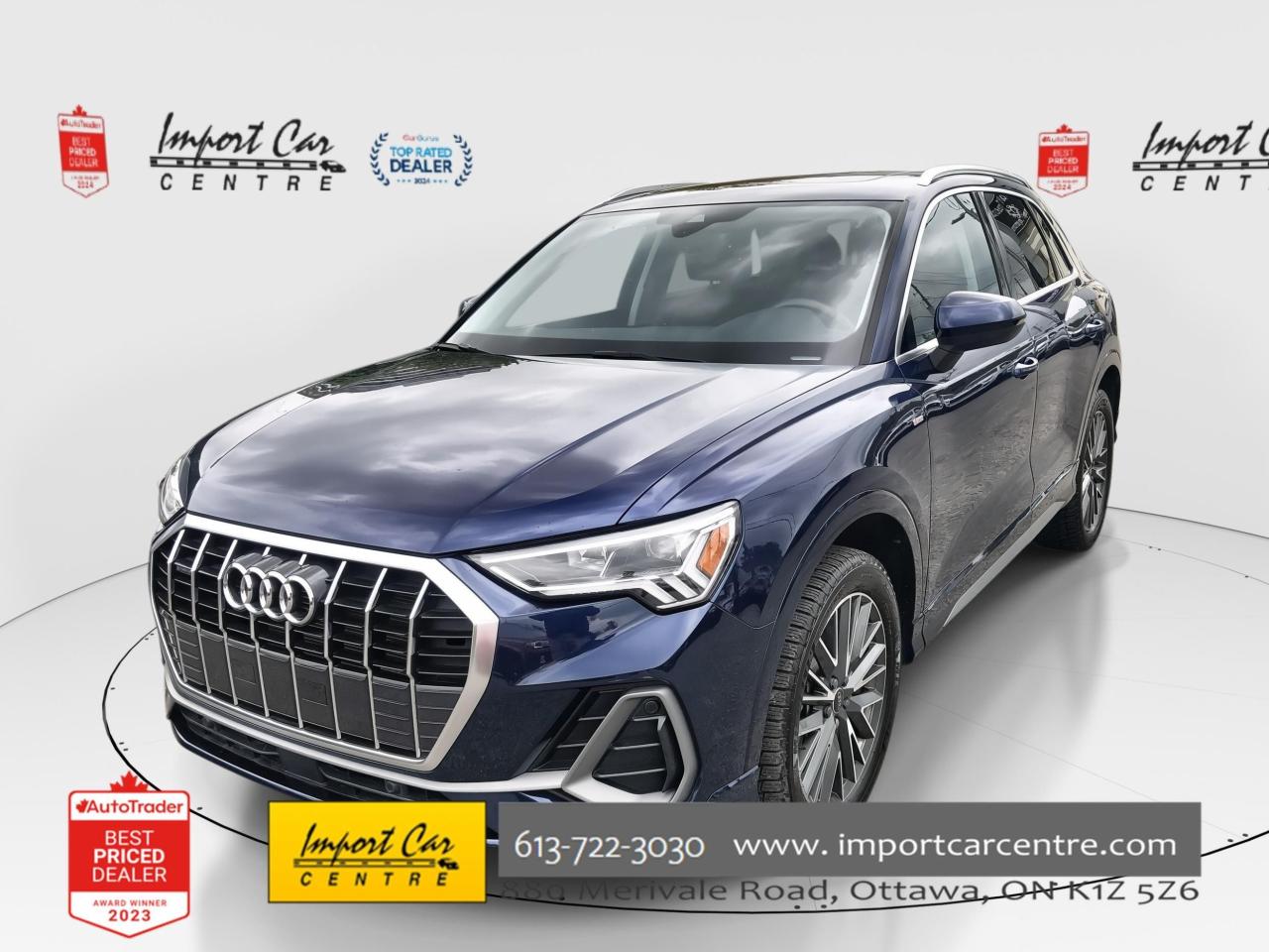 Used 2023 Audi Q3 45 Progressiv SLINE, ONLY 16KKMS!!  LEATHER, PANO. for sale in Ottawa, ON