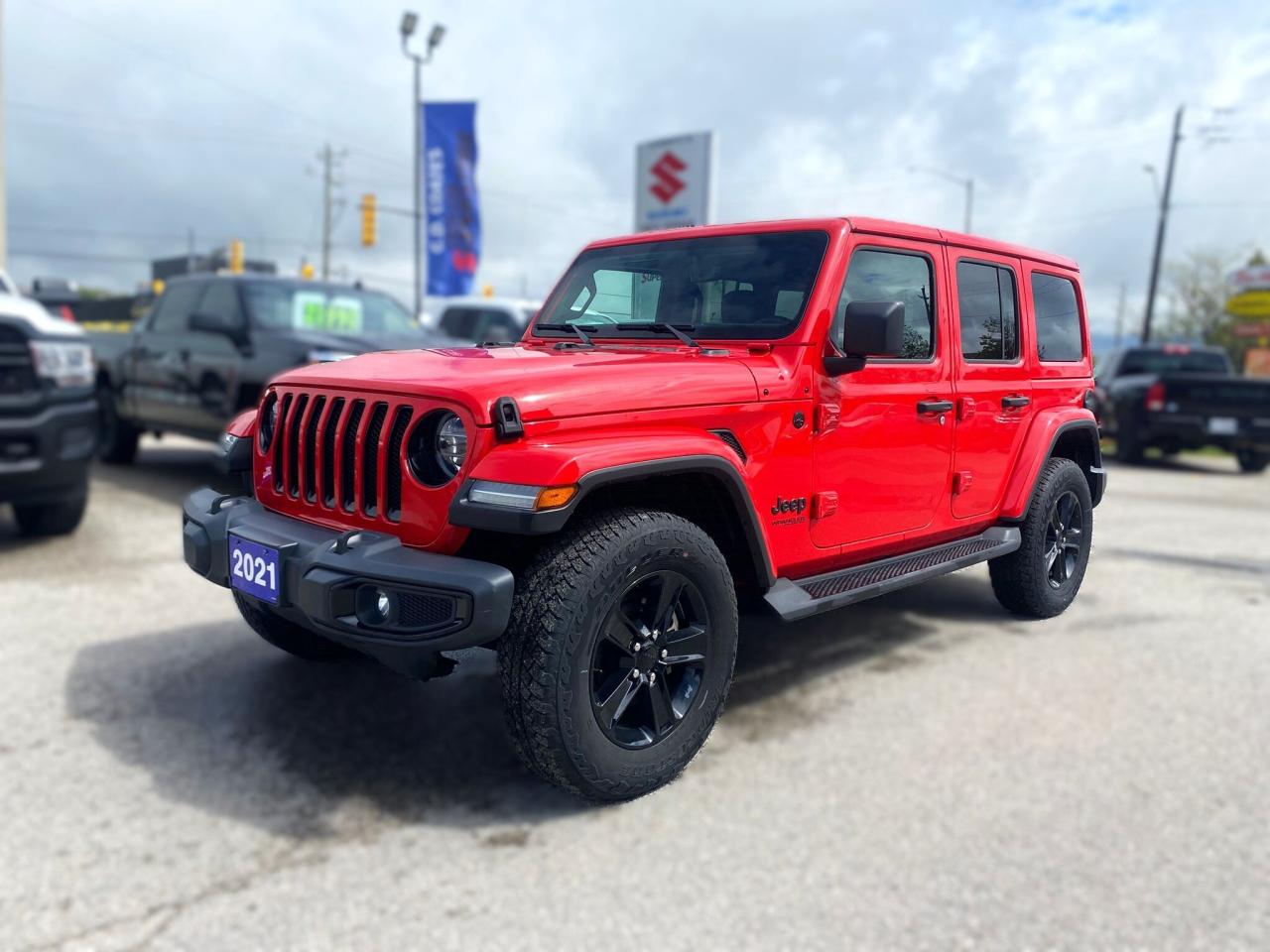 Used 2021 Jeep Wrangler Unlimited Sahara Altitude 4x4 ~Nav ~Cam ~Leather for sale in Barrie, ON