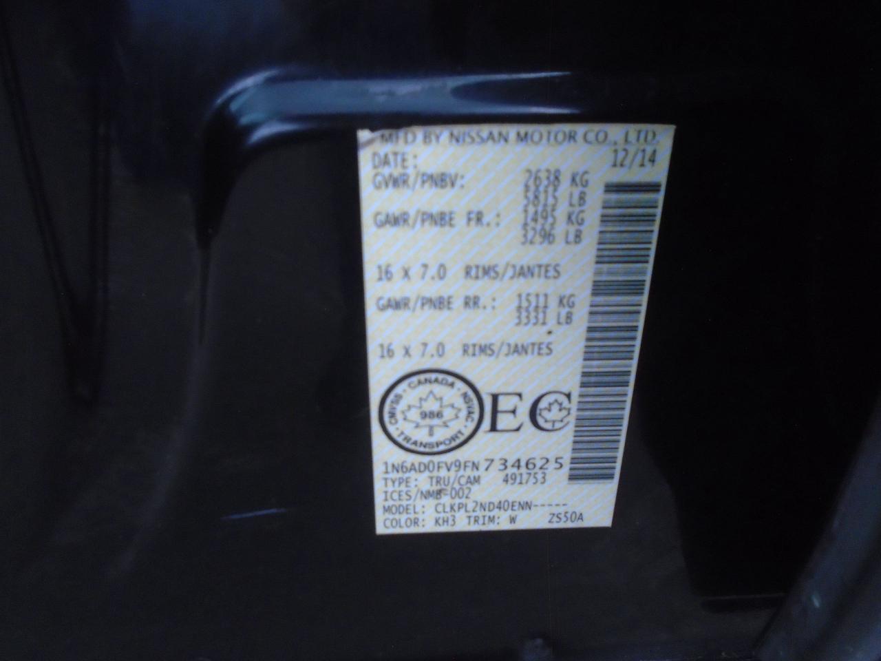 2015 Nissan Frontier 4WD Crew CAB LWB Auto SV - Photo #29