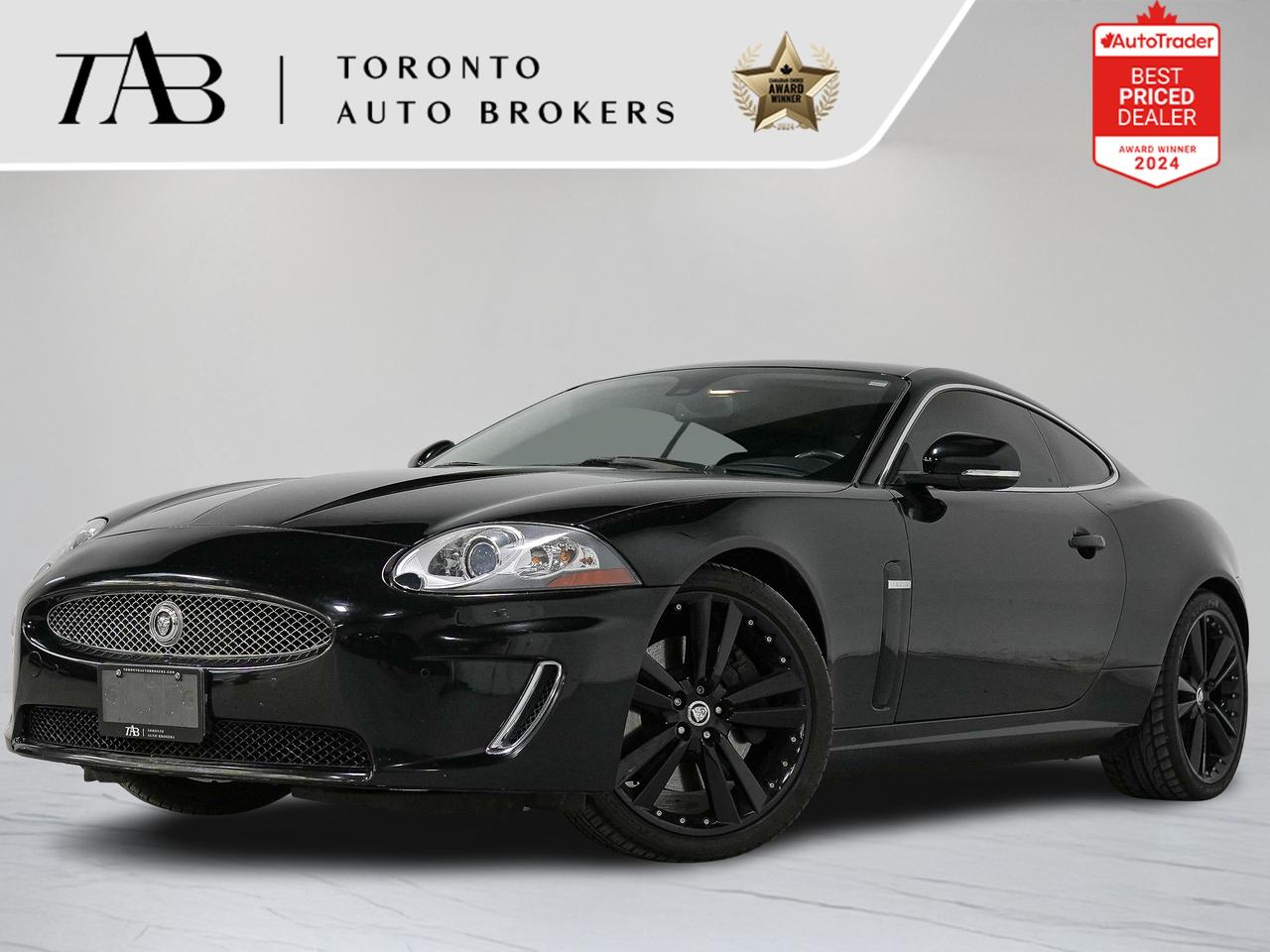 This beautiful 2011 Jaguar XK Coupe is a Canadian vehicle with a clean Carfax report. Turn heads in timeless style with the 2011 Jaguar XK Coupe  a true grand touring masterpiece. With sleek curves, thunderous performance, and a Bowers & Wilkins sound system that hits every note, this luxury coupe delivers elegance and excitement in equal measure. 

Key features Include:

* Bowers & Wilkins Sound System
* 20-Inch Alloy Wheels
* Built-In Navigation System
* Backup Camera
* Rotary Gear Selector
* Dual-Zone Climate Control
* Heated Front Seats
* Power Adjustable Seats
* Memory Seat Function
* Leather Upholstery
* Leather-Wrapped Steering Wheel
* Paddle Shifters
* Push Button Start
* Premium Wood Trim
* Touchscreen Infotainment
* Parking Sensors
* Keyless Entry
* Jaguar Door Sill Plates
* Digital-Analog Gauge Cluster
* Power Folding Mirrors
* Rear Spoiler
* HID Headlights
* Chrome Grille with Jaguar Badge
* Rear Seating with Leather Trim

NOW OFFERING 3 MONTH DEFERRED FINANCING PAYMENTS ON APPROVED CREDIT. 

WE OFFER THE BEST FINANCE RATES, AND DONT CHARGE ANY FINANCING FEE 

Looking for a top-rated pre-owned luxury car dealership in the GTA? Look no further than Toronto Auto Brokers (TAB)! Were proud to have won multiple awards, including the 2024 AutoTrader Best Priced Dealer, the 2024 CarGurus Award, the 2025 Top Choice Award, the 2025 Consumer Satisfaction Award, the 2025 Canadian Choice Award, the 2025 Three Best Rated Dealer Award, and many more!

With 30 years of experience serving the Greater Toronto Area, TAB is a respected and trusted name in the pre-owned luxury car industry. Our 30,000 sq.Ft indoor showroom is home to a wide range of luxury vehicles from top brands like BMW, Mercedes-Benz, Audi, Porsche, Land Rover, Jaguar, Aston Martin, Bentley, Maserati, and more. And we dont just serve the GTA, were proud to offer our services to all cities in Canada, including Vancouver, Montreal, Calgary, Edmonton, Winnipeg, Saskatchewan, Halifax, and more.

At TAB, were committed to providing a no-pressure environment and honest work ethics. As a family-owned and operated business, we treat every customer like family and ensure that every interaction is a positive one. Come experience the TAB Lifestyle at its truest form, luxury car buying has never been more enjoyable and exciting!

We offer a variety of services to make your purchase experience as easy and stress-free as possible. From competitive and simple financing and leasing options to extended warranties, aftermarket services, and full history reports on every vehicle, we have everything you need to make an informed decision. We welcome every trade, even if youre just looking to sell your car without buying, and when it comes to financing or leasing, we offer same day approvals, with access to over 50 lenders, including all of the banks in Canada. Feel free to check out your own Equifax credit score without affecting your credit score, simply click on the Equifax tab above and see if you qualify.

Call us today or visit our website to learn more about our inventory and services. And remember, all prices exclude applicable taxes and licensing, and vehicles can be certified at an additional cost of $999.