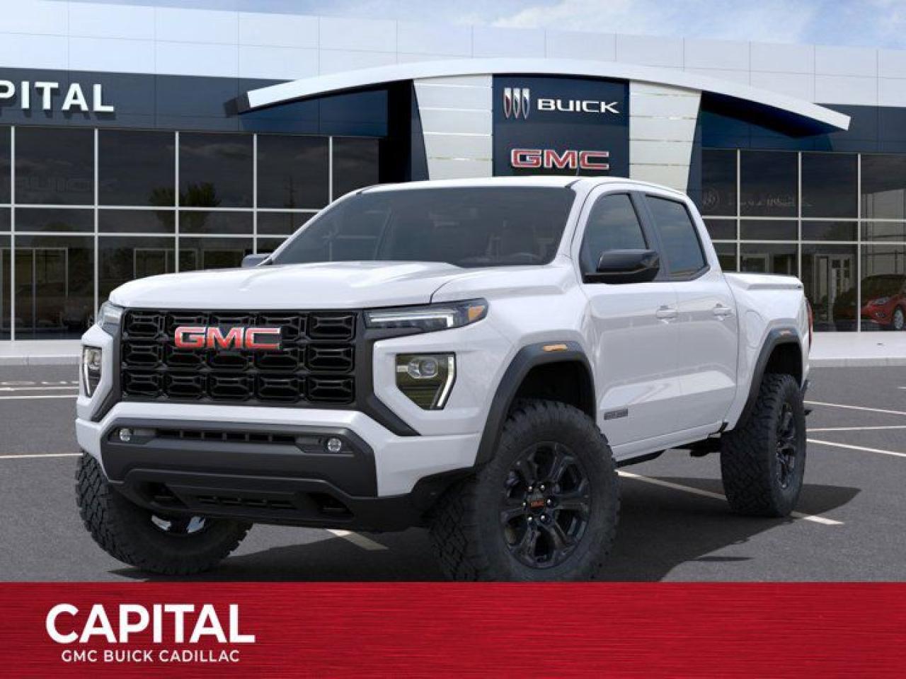 This 2025 GMC Canyon in Summit White is equipped with 4WD and Turbocharged Gas I4 2.7L/ engine.The GMC Canyon might be midsize, but its fully premium. Designed for easy access, an available easy lift and lower tailgate allows for smooth operation, while an integrated corner-step rear bumper provides efficient access to the truck bed and your cargo. Its the little things that set the Canyon apart, like its LED-signature front lighting, chrome grille surrounds and chrome mirror caps and door handles. The Canyon is takes premium comfort to a new level with features such as available soft-touch instrument panel and available heated driver and front passenger seats. The interior is also engineered to give you and your passengers an exceptional level of quiet, from noise-reducing innovations to triple door seals. This truck offers an engine lineup that delivers power and efficiency. This baby has 308 horsepower and can tow up to 3493 KG (7700 LB.). Intelligent control features, including traction control, trailer sway and hill descent control, available automatic rear locking differential, brake rotors and integrated trailer brake controller and diesel exhaust brake, to help you stay confidently in command no matter what you may be hauling or trailering. The Canyon provides intelligently placed controls and driver-centric features to keep you in touch, in charge and connected on the road, from available built-in Wi-Fi, an infotainment system with navigation and a rear-vision camera, to power outlets, rear seat reminders and access to the myGMC app. Youll also find state-of-the-art safety to help enhance your awareness of the road and surrounding vehicles, such as available forward collision alert, and more.Check out this vehicles pictures, features, options and specs, and let us know if you have any questions. Helping find the perfect vehicle FOR YOU is our only priority.P.S...Sometimes texting is easier. Text (or call) 306-801-9090 for fast answers at your fingertips!Dealer License #914248Disclaimer: All prices are plus taxes & include all cash credits & loyalties. See dealer for Details.