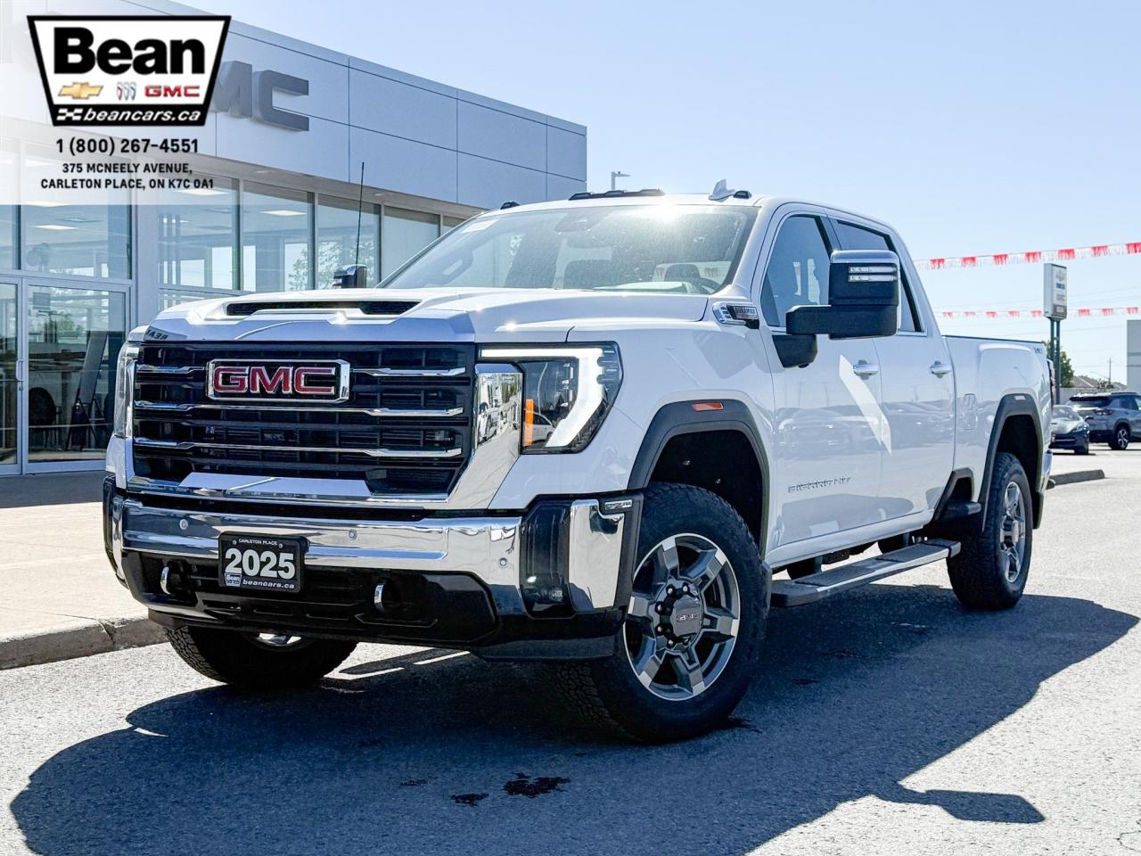 New 2025 GMC Sierra 2500 HD SLT 6.6L V8 DURAMAX WITH REMOTE START/ENTRY, SUNROOF, HEATED SEATS, HEATED STEERING WHEEL, VENTILATED SEATS, HD SURROUND VISION, BOSE SOUND SYSTEM, APPLE CARPLAY AND ANDROID AUTO for sale in Carleton Place, ON
