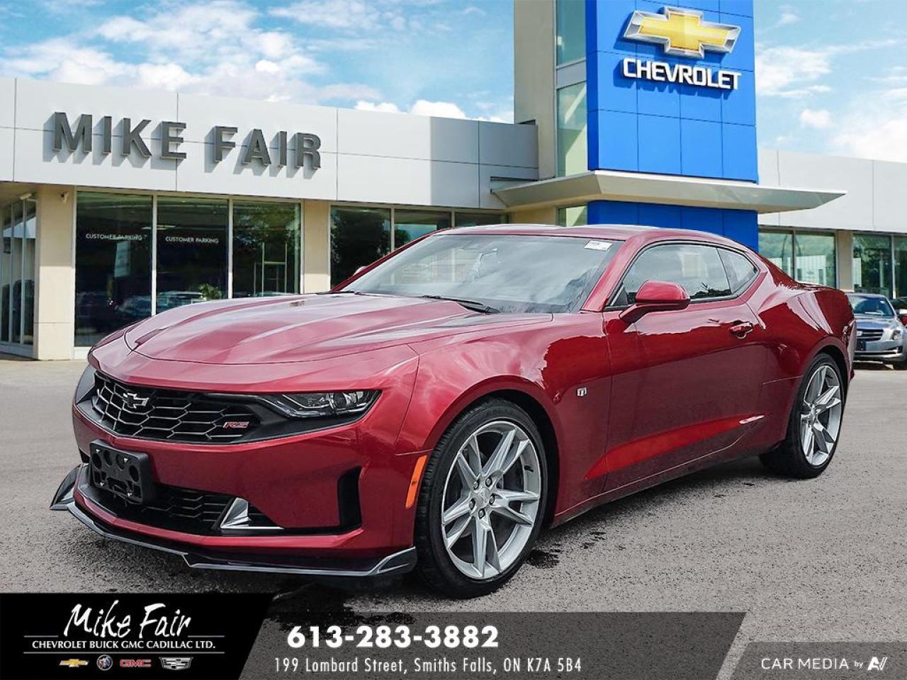 Used 2022 Chevrolet Camaro remote start,heated front seats/steering wheel,auto climate control,HD rear vision camera,rear park for sale in Smiths Falls, ON