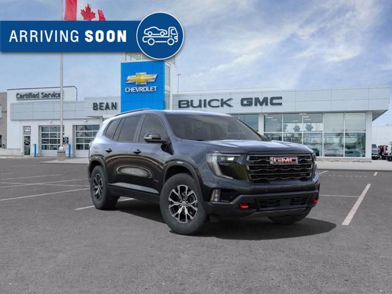 New 2025 GMC Acadia AT4 2.5L 4 CYL WITH REMOTE START/ENTRY, HEATED SEATS, HEATED STEERING WHEEL, POWER LIFTGATE, HD SURROUND SOUND for sale in Carleton Place, ON