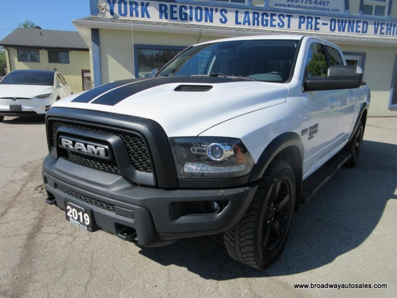 Used 2019 RAM 1500 GREAT VALUE CLASSIC-WARLOCK-VERSION 6 PASSENGER 5.7L - HEMI.. 4X4.. CREW-CAB.. SHORTY.. NAVIGATION.. HEATED SEATS & WHEEL.. BACK-UP CAMERA.. for sale in Bradford, ON