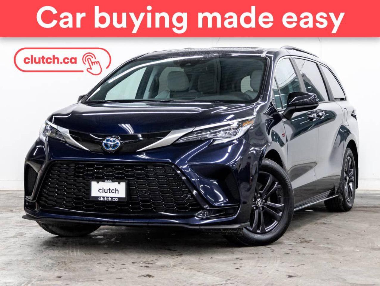 NO ACCIDENTS / CLEAN CARFAX / 1 OWNER / Power Tailgate/Hatch, Auto Dimming Rearview Mirror, Rear Climate Control and more!<br> <br>Clutch is the largest online used car retailer in Canada, delivering a seamless, hassle-free car-buying experience to drivers everywhere. Shop hundreds of used cars online, get the right one delivered to your door, and enjoy peace of mind with our optional 10-Day Money-Back Guarantee. How sweet is that? To learn more, visit clutch.ca.<br> <br>The top features for this 2024 Toyota Sienna include:<br> <br>Blindspot Sensors<br>Power Tailgate/Hatch<br>Auto Dimming Rearview Mirror<br>Rear Climate Control<br>Cruise Control<br>Adaptive Cruise Control<br>Integrated Garage Door Opener<br>USB Input<br>Rear View Camera<br>Power Driver Seat<br>12V Outlet<br>Android Auto<br>Apple CarPlay<br>Bluetooth Music<br>GPS Navigation<br>Touchscreen Display<br>Automatic High Beams<br>Sunroof<br>Rear Cross Traffic Alert<br>Front Heated Seats<br>Power Passenger Seat<br>Heated Steering Wheel<br>Dual Zone Front Climate Control<br>Push Button Start<br>Climate Control<br> <br>Seamless home delivery - Delivery to your door in a matter of days. Available on select packages.<br> <br>Try it out for 10 days - If you do not like it, we will take it back. Available on select packages. <br> <br>Quality assured - All cars go through our rigorous 210-point inspection and reconditioning process.<br> <br>Peace of mind - Optional 3-month Standard Warranty, with additional warranty options available.<br> <br>Haggle-free - No haggling or hard sells.<br> <br>100% Transparency - Full inspection reports on every car, including high-res photography and a free Carfax report.<br> <br>Listed price is for cash purchase only and does not include taxes, Shipping Fees (if applicable), Delivery Fees (if applicable), government licensing fees. 10-day Money Back Guarantee, 3-month Standard Warranty, and home delivery are available with select packages.<br> <br>Previous Provincial Registrations:<br>Ontario<br> <br>Stock # 53465