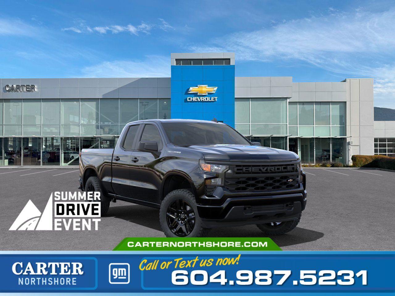 New 2025 Chevrolet Silverado 1500 CUSTOM 4WD | Alum Wheels/Driver Assist/HD Cam for sale in North Vancouver, BC