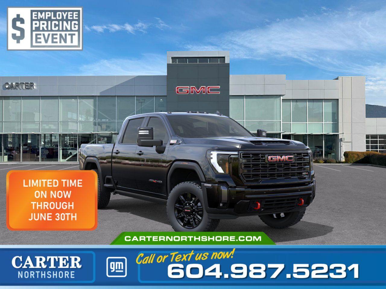 New 2025 GMC Sierra 3500 HD AT4 4WD | Alum Wheels/Heated Vented Seats/HD Cam for sale in North Vancouver, BC