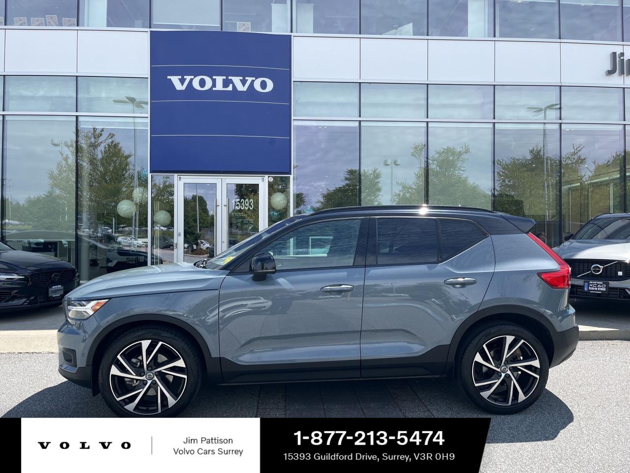 2021 Volvo XC40 T5 R-Design AWD  Bold Style Meets Scandinavian Performance

Finished in striking Thunder Grey Metallic, this 2021 XC40 T5 R-Design combines dynamic styling, spirited performance, and premium Scandinavian craftsmanship in a compact luxury SUV built to stand out.

Key Features:
?? R-Design Styling  Gloss black exterior accents, unique sport grille, and contrast black roof
?? Charcoal Nubuck/Perforated Leather Upholstery  Sporty, supportive, and stylish
 T5 Turbocharged Engine (248 hp)  Paired with All-Wheel Drive for confident year-round performance
?? Power Tailgate with Hands-Free Access  Convenient loading and unloading
?? Panoramic Sunroof  Adds natural light and an open-air feel
?? Heated Front Seats + Heated Steering Wheel
?? 9 Touchscreen with Apple CarPlay & Android Auto
?? Digital Driver Display  Customizable and intuitive
?? Rearview Camera + Front and Rear Park Assist
?? Blind Spot Information System with Cross Traffic Alert
?? Navigation System  Integrated with real-time traffic info
?? High-Performance Audio  Crisp and immersive sound

This XC40 balances everyday versatility with sharp design and an engaging drive, making it the perfect urban SUV for those who demand more than the ordinary.

?? Available now at Jim Pattison Volvo Cars Surrey  contact us today to schedule your test drive or explore financing options!
Price does not include $595 documentation, $695 used car finance placement fee or taxes. D#30601