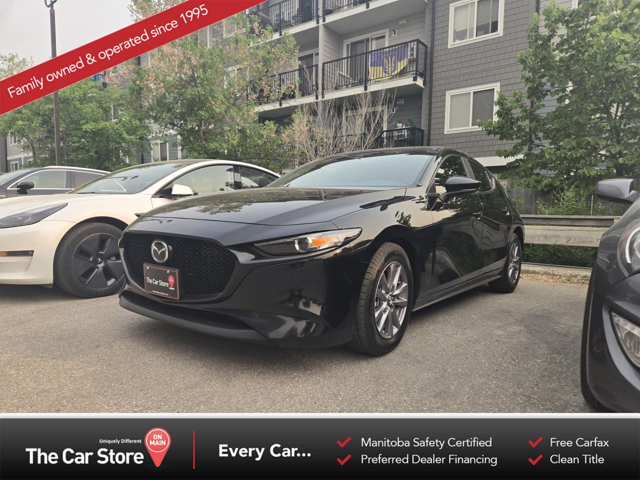 2021 Mazda3 GS Hatchback  6-Speed Manual | One Owner | Winter Tires Included | Clean Title 
 Key Features: 
 6-Speed Manual Transmission 
 Heated Front Seats & Heated Steering Wheel 
 Apple CarPlay & Android Auto 
 Bluetooth Connectivity, Rearview Camera 
 Adaptive Cruise Control 
 Blind Spot Monitoring 
 Lane Keep Assist & Pre-Collision Mitigation 
 One Owner, Clean Title 
 Second Set of Winter Tires on Rims Included 
 
  
 Sporty Feel, Everyday Practicality: 
 This 2021 Mazda3 GS Hatch combines driver-focused design with premium features and sharp styling. The manual gearbox adds a layer of engagement thats hard to find in todays marketespecially paired with modern tech and safety. 
 
  
 Clean, Well Maintained, and Winter-Ready: 
 One owner, clean title, and comes with a second set of winter tires already mounted on rims. Its road-ready in every season. 
 
  
 Our Take: 
 For drivers who want a hatchback that actually drivesthis is it. Stylish, well-equipped, and built to handle real-world conditions, this Mazda3 is a top-tier daily driver with just the right amount of edge. 
 
  
 We are a local Family Owned business and we try to do things a little different. 
   
 At The Car Store on Main every vehicle is Manitoba Safety Certified. 
 Every vehicle sold is eligible for the Advantage Plan: 
 30 Day Warranty on all MB Safety certificate related items. 
 CarFax Vehicle History Report  
 2 sets of Keys 
 Wholesale access to all other Miscellaneous Accessories (i.e. Wtr Tires, Remote Starr, all misc vehicle accessories/parts, etc...) 
 And of course a Full tank of Gas. 
   
 There is no Gimmicks or games, we are always aggressive on our prices and try to separate ourselves from the rest. 
 We also have an on-site Certified Banker who shops to get the best possible interest rates in with all Major Banks and Credit Unions! 
   
 Come to our Brand New modern showroom and see what makes us Uniquely Different!  
   
 Located on Main St. just North of Chief Peguis Trail. 
   
 To schedule an appointment call us directly at 204-669-1248 or email sales@thecarstore.ca 
   
 The Car Store on Main 
 -Uniquely Different- 
   
 www.thecarstore.ca 
 Local: 204-669-1248 
 Toll Free: 877-634-2975 
   
 A local family owned business unlike typical car lots, there are no pressure tactics, no games, no gimmicks, no Sales Manager, General Manager or Used Car Manager, just straight answers and fair deals all the time! 
   
 *PRICE DOES NOT INCLUDE TAXES (G.S.T & P.S.T) 
  Dealer Permit # 4481