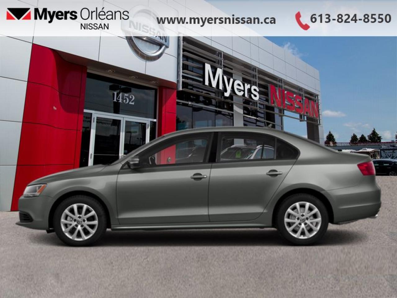 <b>Low Mileage!</b><br> <br>  Compare at $11329 - Our Price is just $10999! <br> <br>   A top safety pick among small sedans. This  2014 Volkswagen Jetta is fresh on our lot in Orleans. <br> <br>The 2014 Volkswagen Jetta is pleasantly roomy sedan. Theres a handful of equipment updates, including standard independent rear suspension and VW Car-Net telematics.This low mileage  sedan has just 59,126 kms. Its  grey in colour  . It has a manual transmission and is powered by a  smooth engine.  It may have some remaining factory warranty, please check with dealer for details. <br> <br/><br>We are proud to regularly serve our clients and ready to help you find the right car that fits your needs, your wants, and your budget.And, of course, were always happy to answer any of your questions.Proudly supporting Ottawa, Orleans, Vanier, Barrhaven, Kanata, Nepean, Stittsville, Carp, Dunrobin, Kemptville, Westboro, Cumberland, Rockland, Embrun , Casselman , Limoges, Crysler and beyond! Call us at (613) 824-8550 or use the Get More Info button for more information. Please see dealer for details. The vehicle may not be exactly as shown. The selling price includes all fees, licensing & taxes are extra. OMVIC licensed.Find out why Myers Orleans Nissan is Ottawas number one rated Nissan dealership for customer satisfaction! We take pride in offering our clients exceptional bilingual customer service throughout our sales, service and parts departments. Located just off highway 174 at the Jean DÀrc exit, in the Orleans Auto Mall, we have a huge selection of Used vehicles and our professional team will help you find the Nissan that fits both your lifestyle and budget. And if we dont have it here, we will find it or you! Visit or call us today.<br>*LIFETIME ENGINE TRANSMISSION WARRANTY NOT AVAILABLE ON VEHICLES WITH KMS EXCEEDING 140,000KM, VEHICLES 8 YEARS & OLDER, OR HIGHLINE BRAND VEHICLE(eg. BMW, INFINITI. CADILLAC, LEXUS...)<br> Come by and check out our fleet of 30+ used cars and trucks and 100+ new cars and trucks for sale in Orleans.  o~o