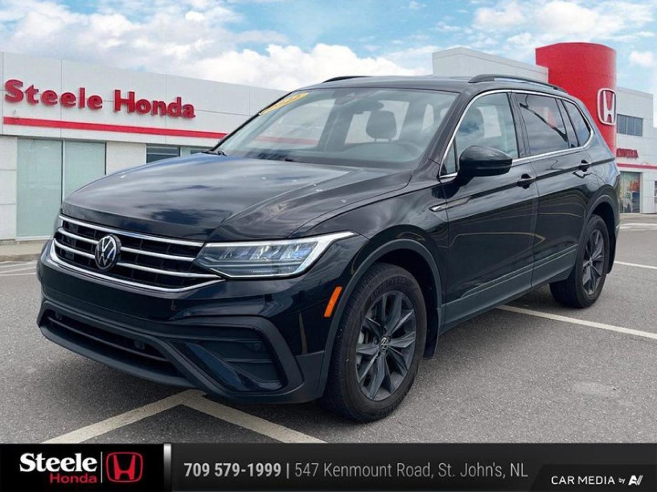 New Price!**Market Value Pricing**, AWD.Certification Program Details: Free Carfax Report Fresh Oil Change Full Vehicle Inspection Full Tank Of Gas 150+ point inspection includes: Engine Instrumentation Interior components Pre-test drive inspections The test drive Service bay inspection Appearance Final inspection2022 Volkswagen Tiguan Comfortline 4Motion Black 4D Sport Utility AWD 2.0L TSI 8-Speed Automatic with TiptronicWith our Honda inventory, you are sure to find the perfect vehicle. Whether you are looking for a sporty sedan like the Civic or Accord, a crossover like the CR-V, or anything in between, you can be sure to get a great vehicle at Steele Honda. Our staff will always take the time to ensure that you get everything that you need. We give our customers individual attention. The only way we can truly work for you is if we take the time to listen.Our Core Values are aligned with how we conduct business and how we cultivate success. Our People: We provide a healthy, safe environment, that celebrates equity, diversity and inclusion. Our people come first. We support the ongoing development and growth of our employees to build lasting relationships. Integrity: We believe in doing the right thing, with integrity and transparency. We are committed to excellence and delivering the best experience for customers and employees. Innovation: Our continuous innovation will deliver the ultimate personal customer buying experience. We are committed to being industry leaders as a dynamic organization working to bring new, innovative solutions to serve the evolving needs of our customers. Community: Our passion for our business extends into the communities where we live and work. We believe in supporting sustainability and investing in community-focused organizations with a focus on family. Our three pillars of community sponsorship focus are mental health, sick kids, and families in crisis.